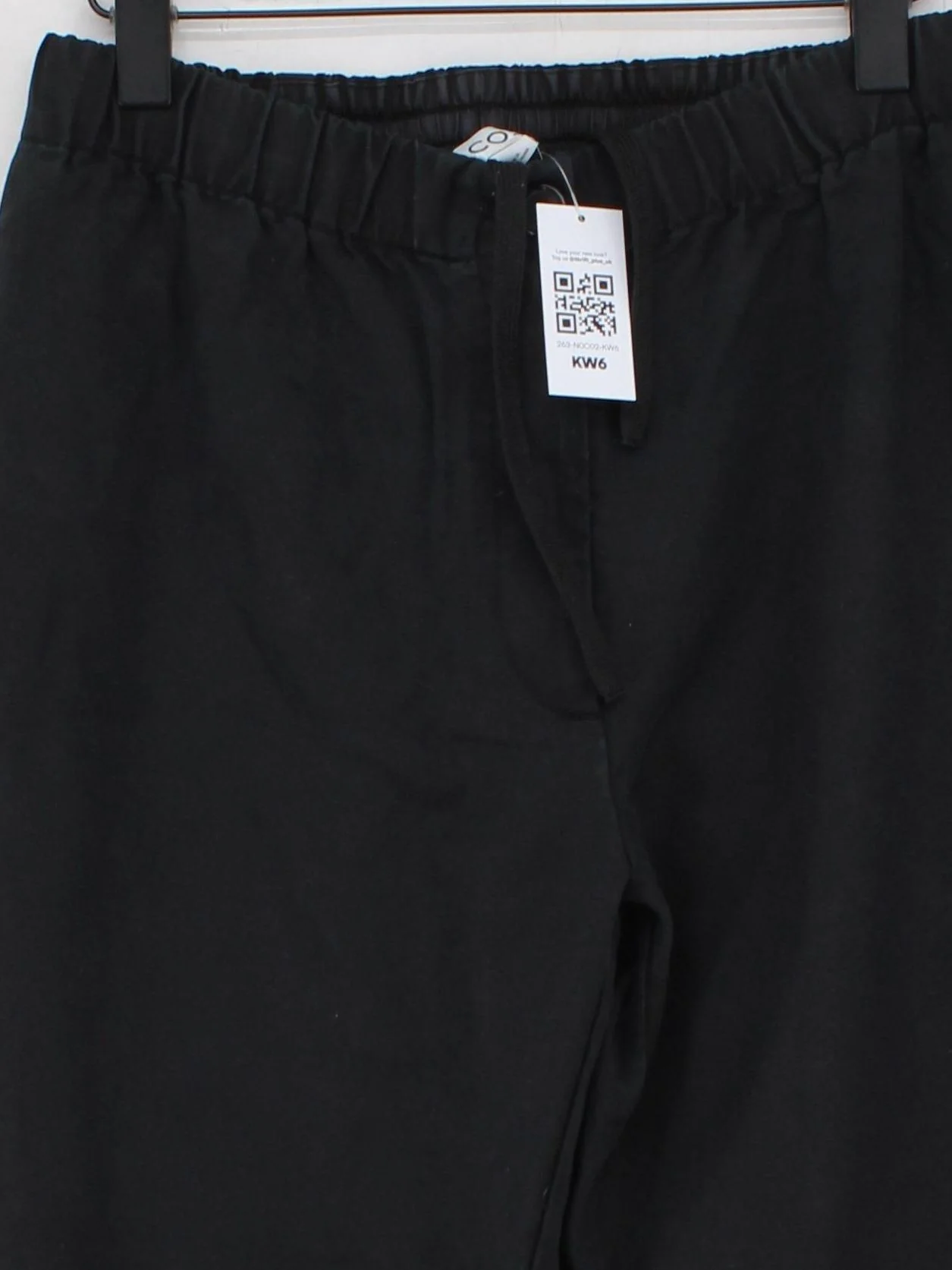 COS Women's Trousers UK 8 Black Lyocell Modal with Cotton Straight Chino - Image 3