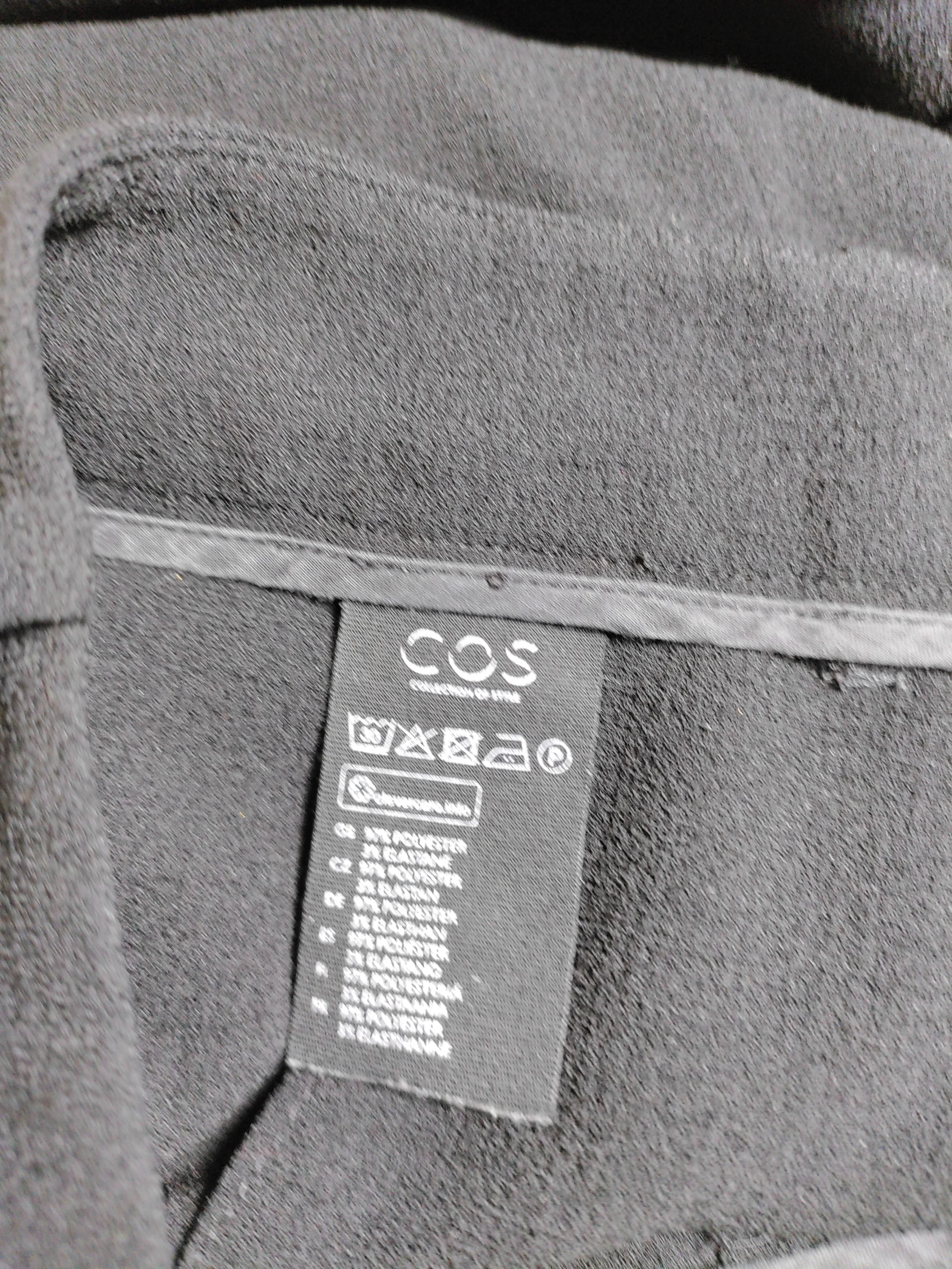 COS Women's Trousers UK 8 Black Polyester with Elastane Tapered Cropped - Image 5