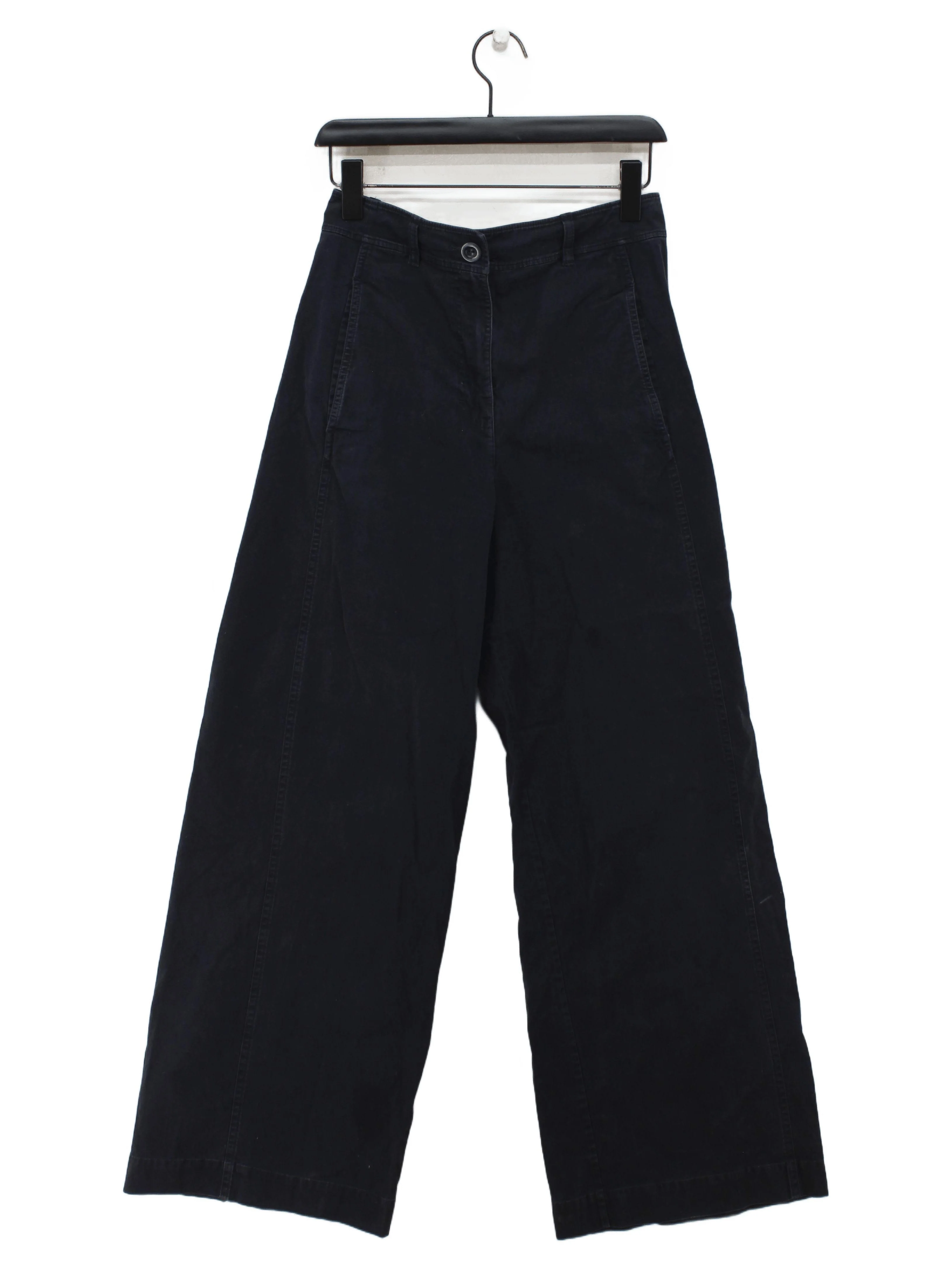 COS Women's Trousers UK 8 Blue 100% Other Wide-Leg Chino