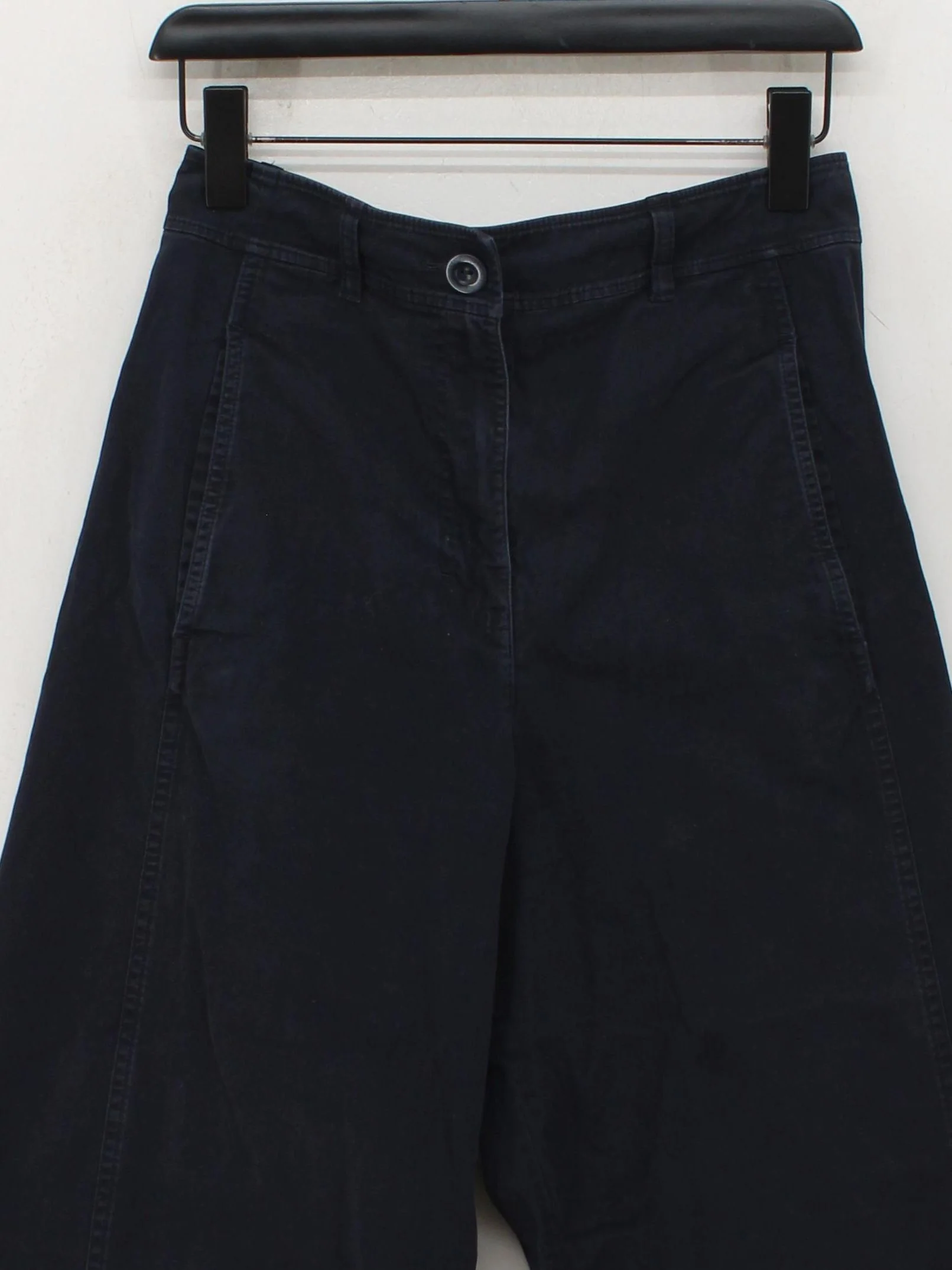 COS Women's Trousers UK 8 Blue 100% Other Wide-Leg Chino - Image 3