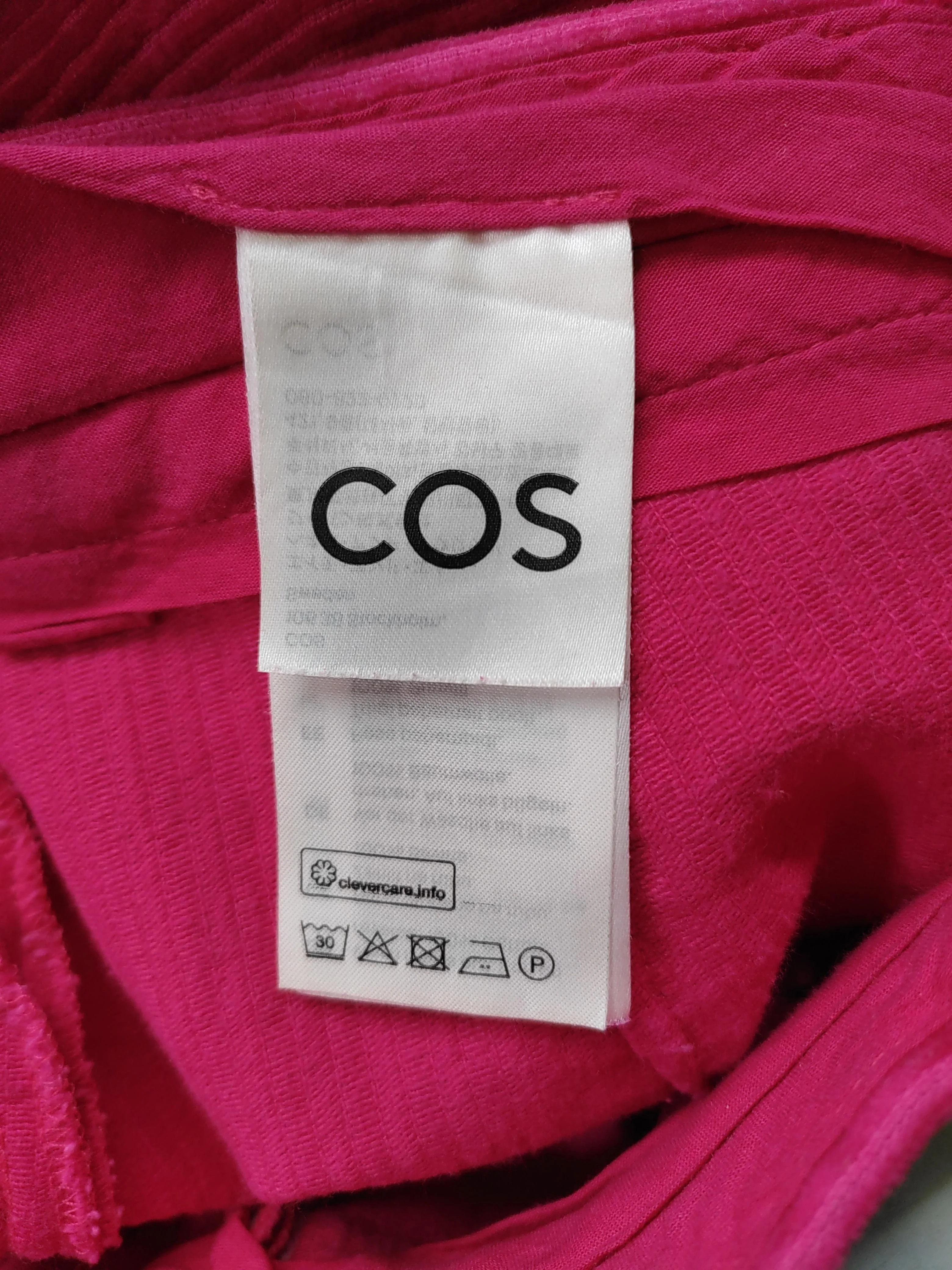COS Women's Trousers XXS Pink 100% Cotton Wide-Leg Chino - Image 5