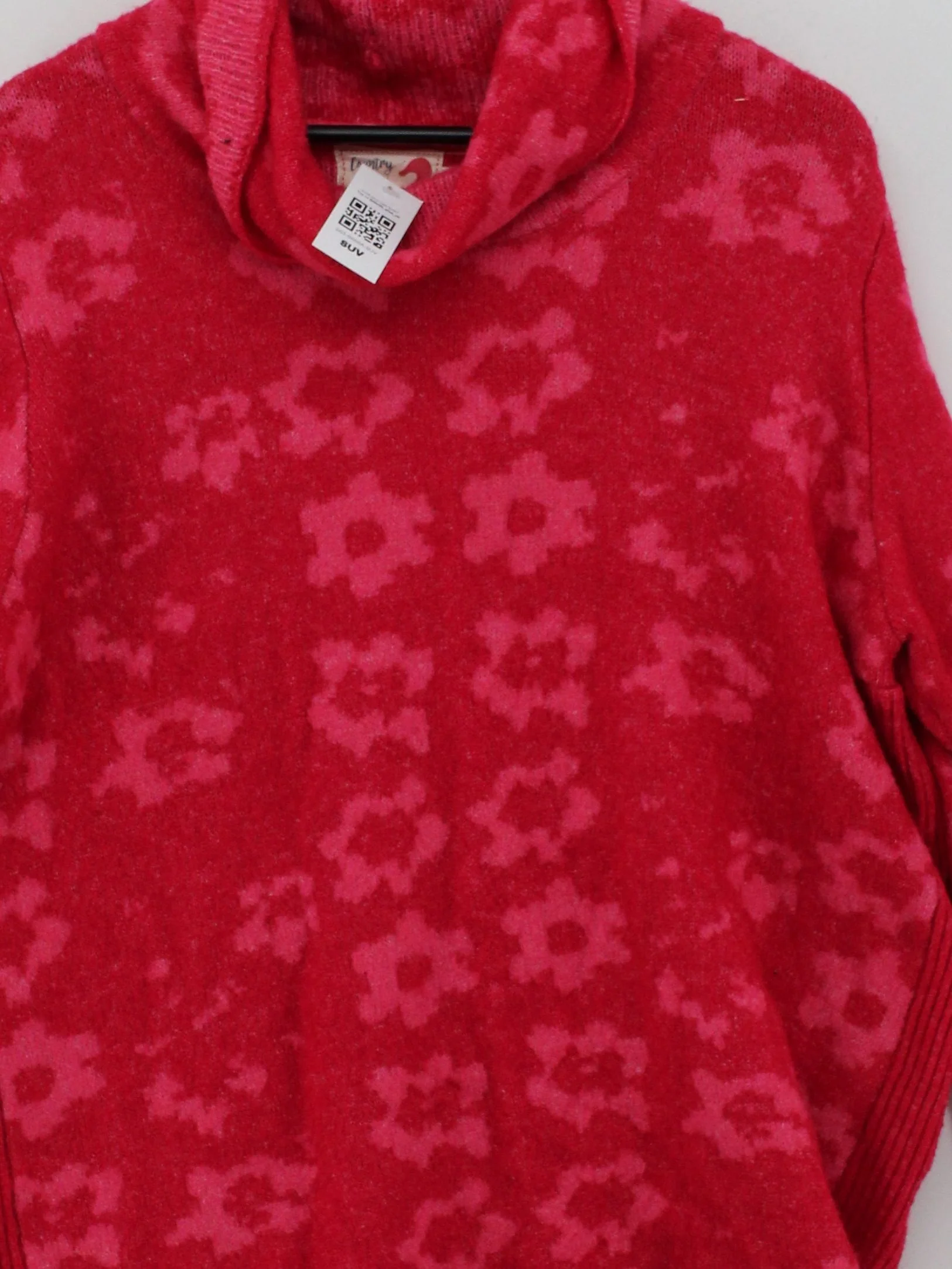 Country Rose Women's Jumper M Red Acrylic with Polyester, Elastane Pullover - Image 3