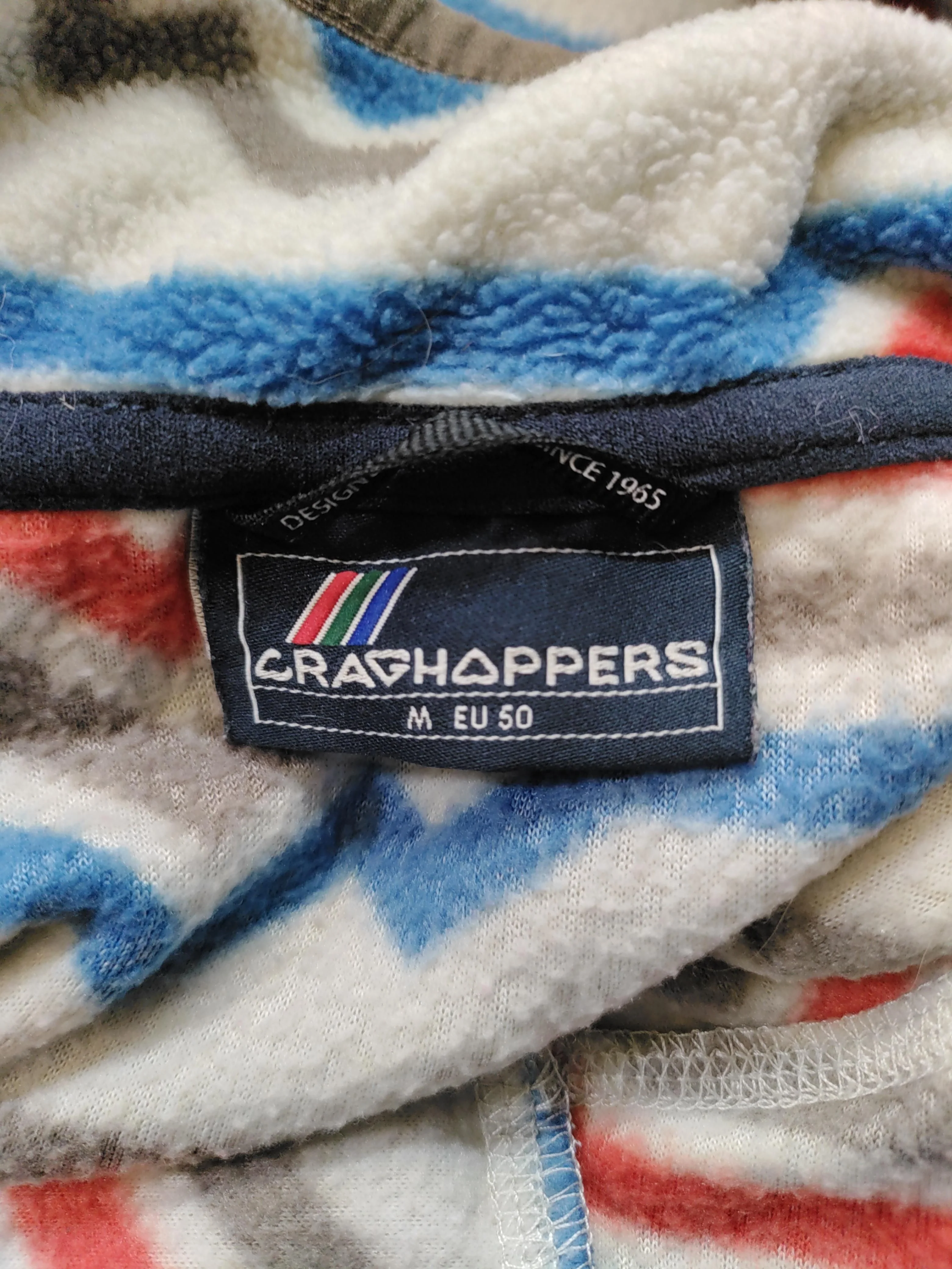 Craghoppers Men's Jumper M Multi Geometric 100% Polyester Mock Neck Pullover - Image 5