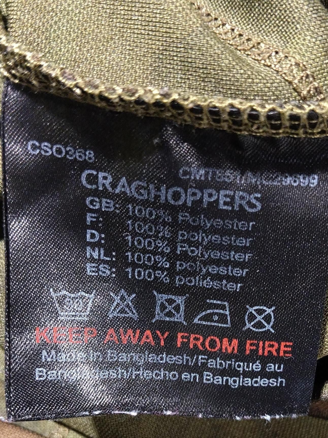 Craghoppers Men's T-Shirt S Green Camo 100% Polyester Basic - Image 6