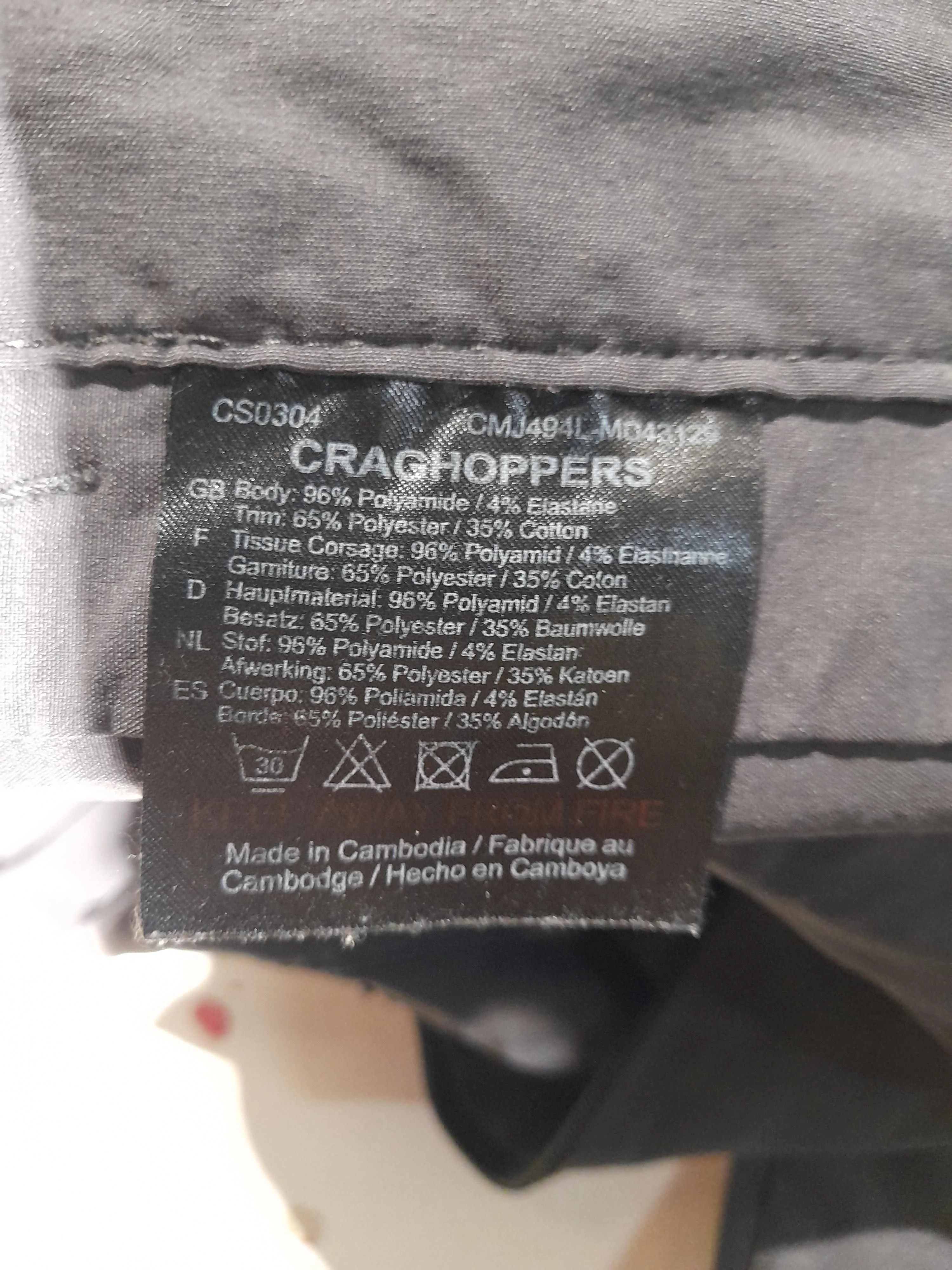 Craghoppers Men's Trousers L Grey Polyamide - Image 6