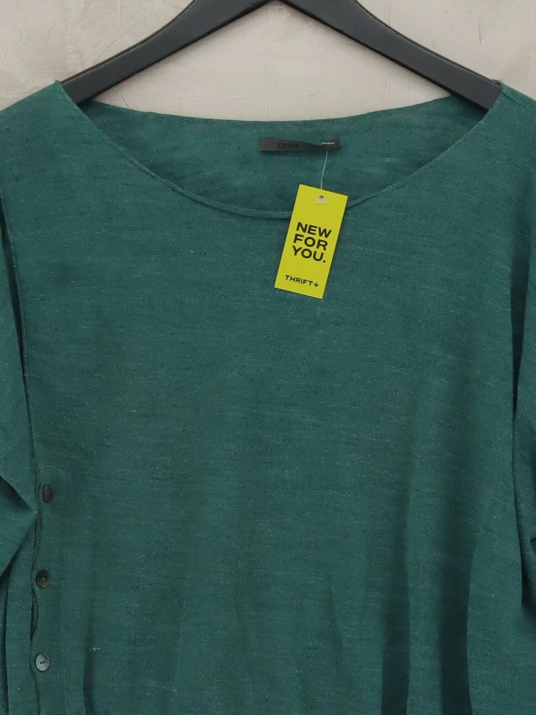 Crea Concept Women's Jumper UK 10 Green 100% Other Round Neck Pullover - Image 3