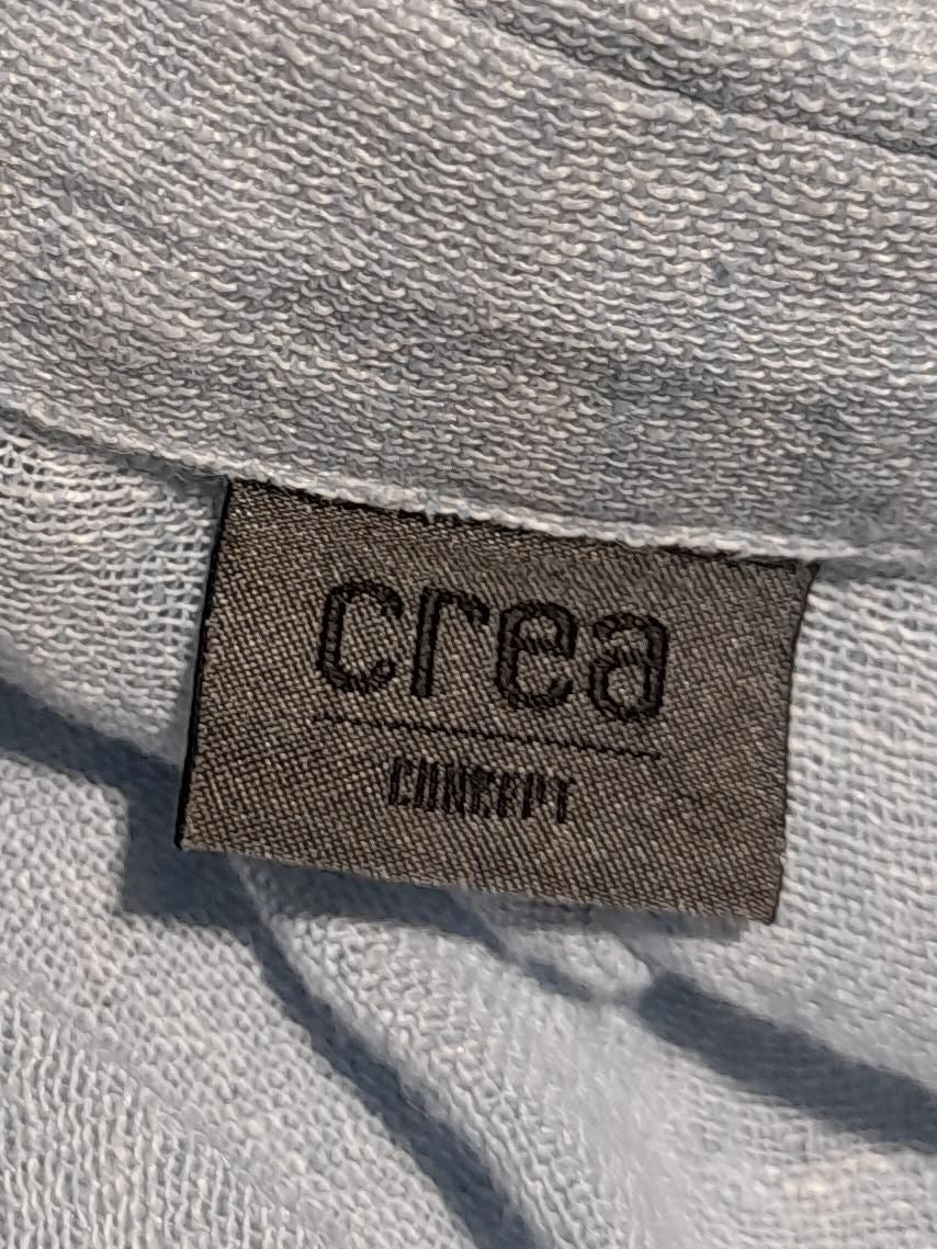 Crea Concept Women's Shirt L Blue 100% Linen Long Sleeve Collared Basic - Image 5