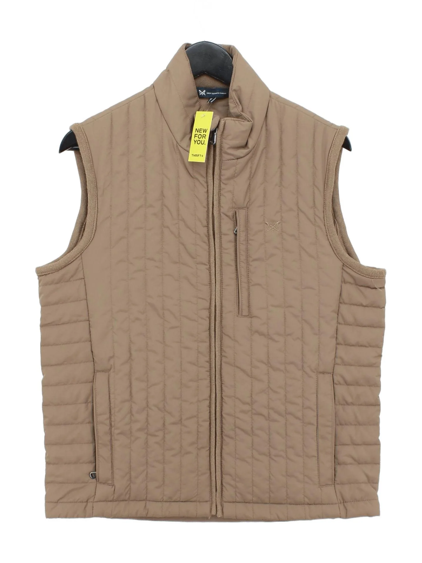Crew Clothing Men's Coat S Tan 100% Polyester Overcoat