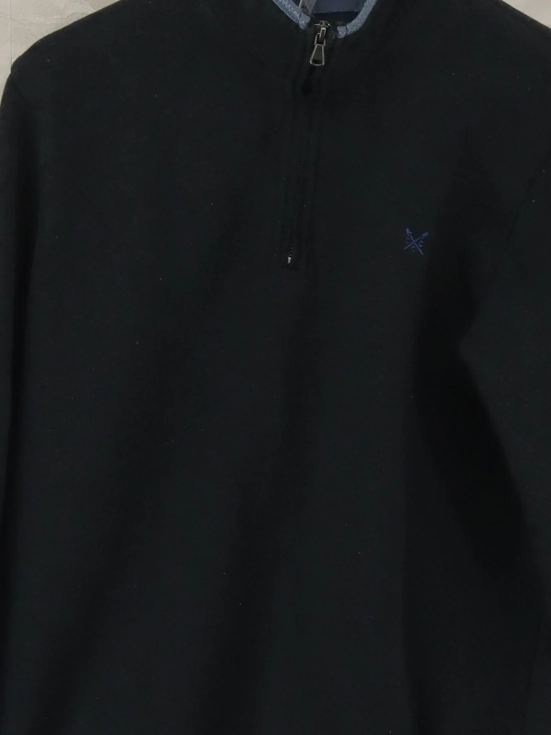 Crew Clothing Men's Hoodie M Black Cotton with Polyester Full Zip - Image 3