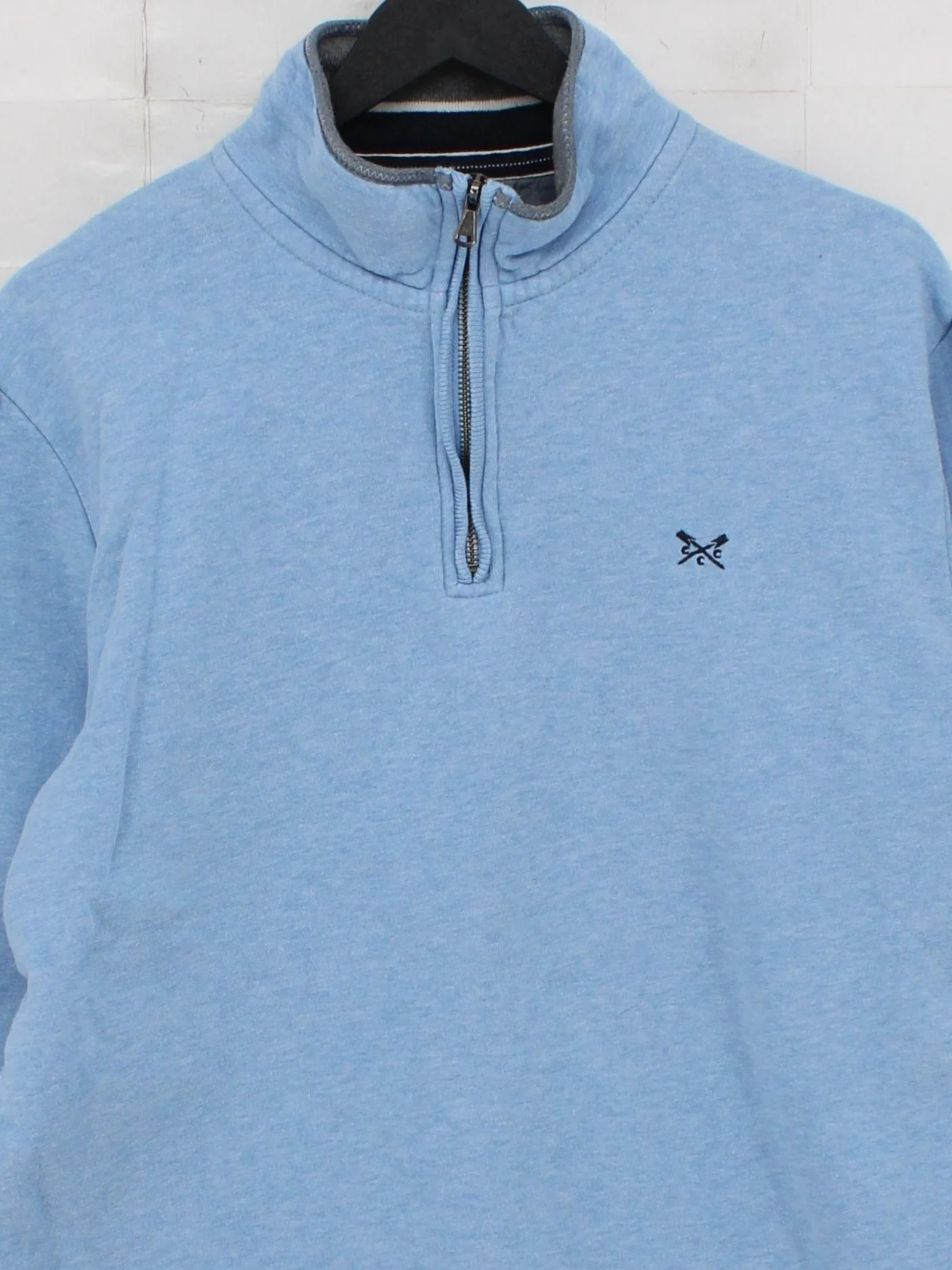 Crew Clothing Men's Hoodie M Blue 100% Cotton Pullover - Image 3