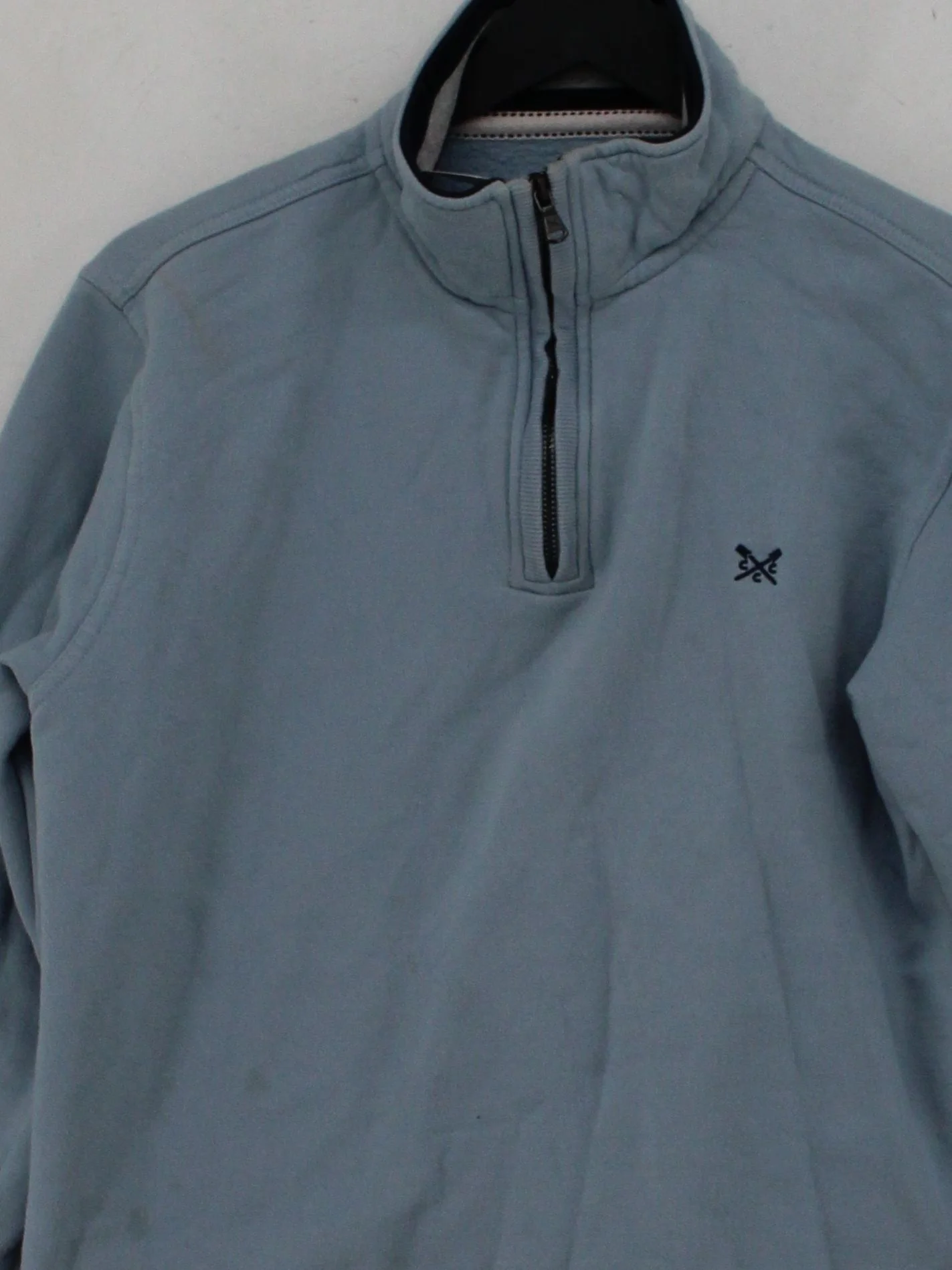 Crew Clothing Men's Hoodie M Blue Cotton with Polyester, Elastane Pullover - Image 3