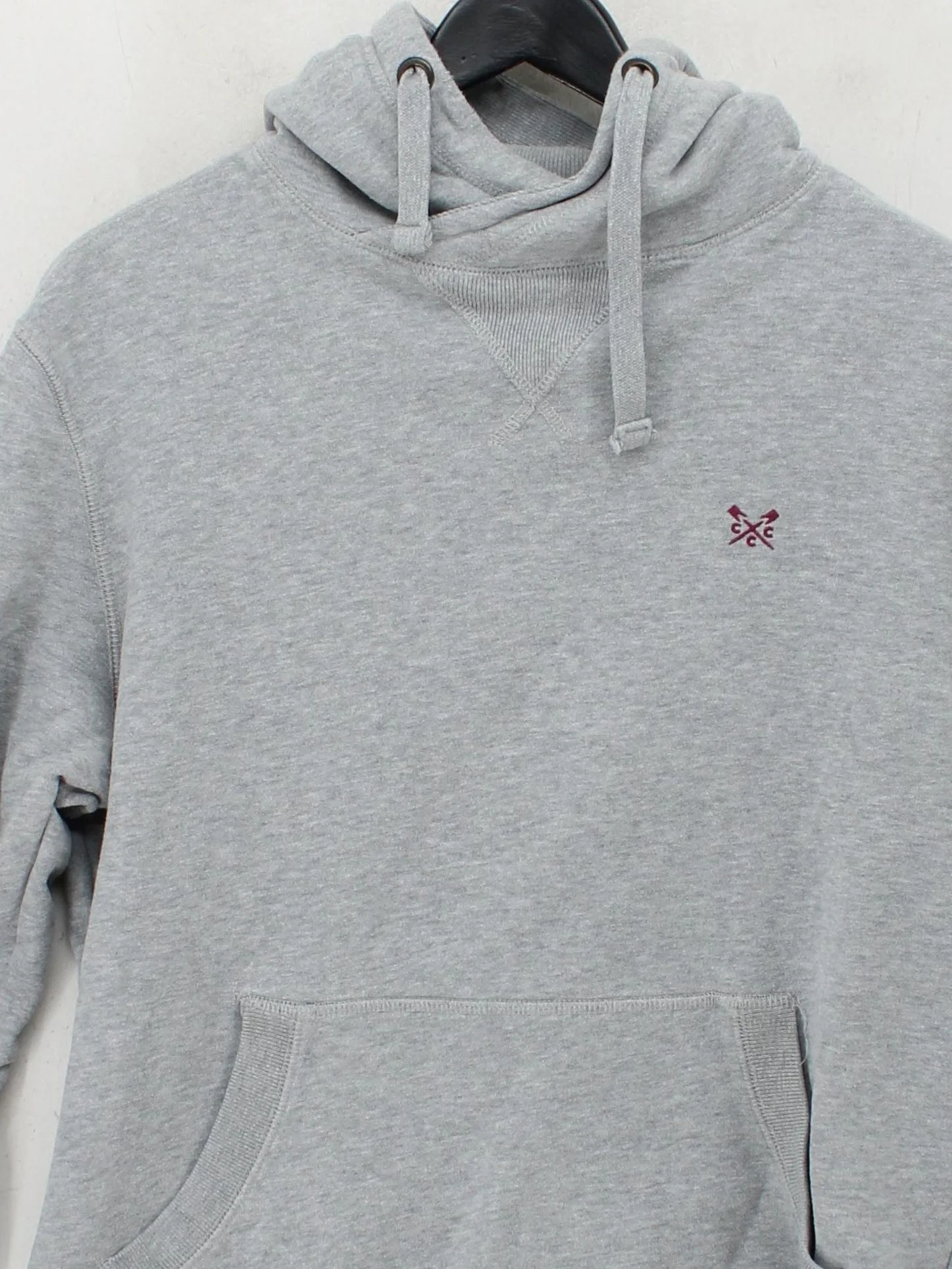Crew Clothing Men's Hoodie XS Grey 100% Cotton Pullover - Image 3