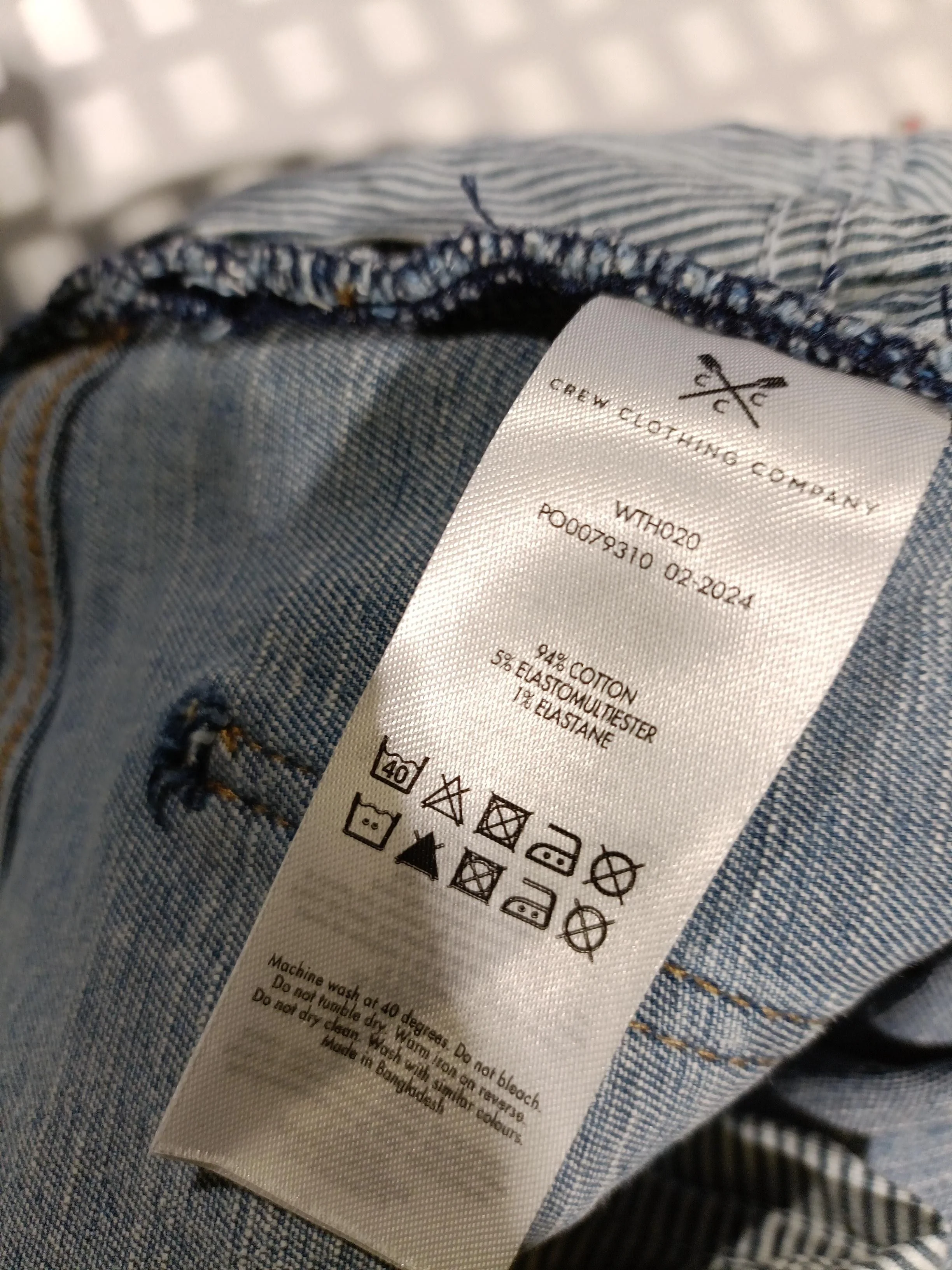 Crew Clothing Men's Jeans W 29 in Blue Cotton with Polyester, Elastane Skinny - Image 6
