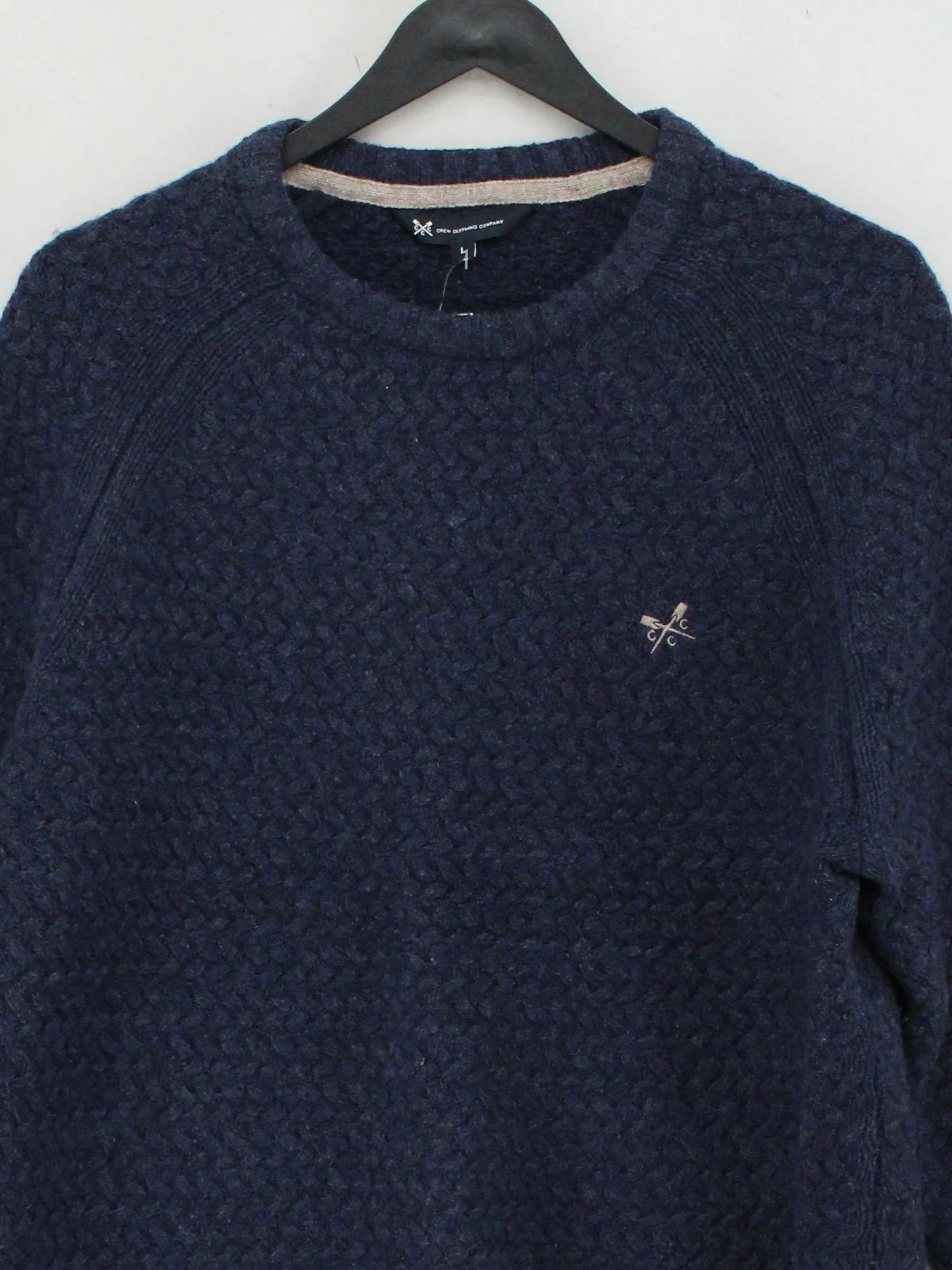 Crew Clothing Men's Jumper L Blue 100% Wool Crew Neck Pullover - Image 3