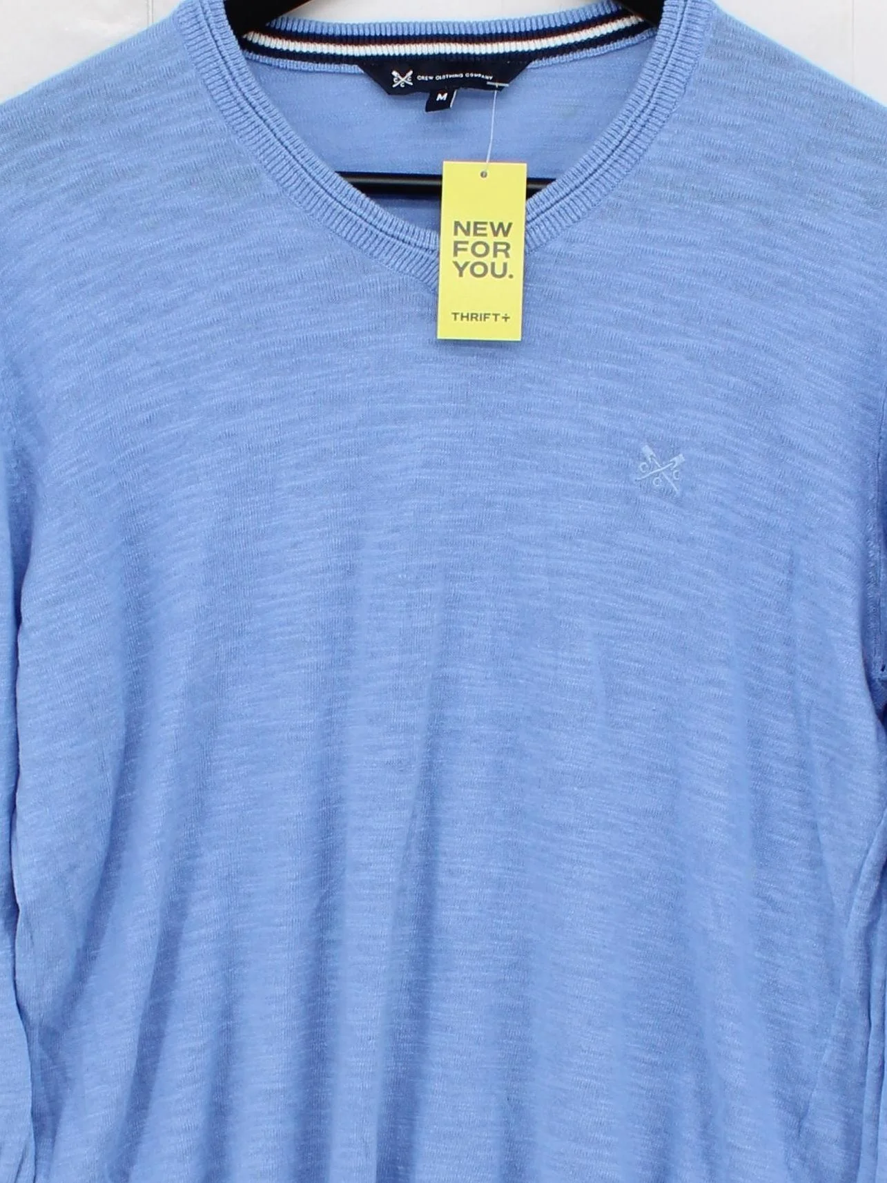 Crew Clothing Men's Jumper M Blue 100% Cotton Crew Neck Pullover - Image 3