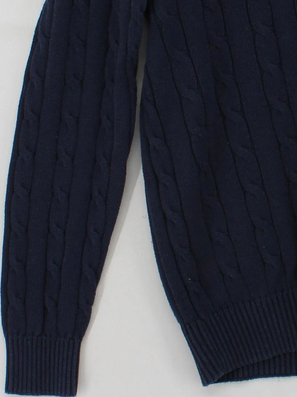 Crew Clothing Men's Jumper M Blue Cotton with Acrylic Crew Neck Pullover - Image 4