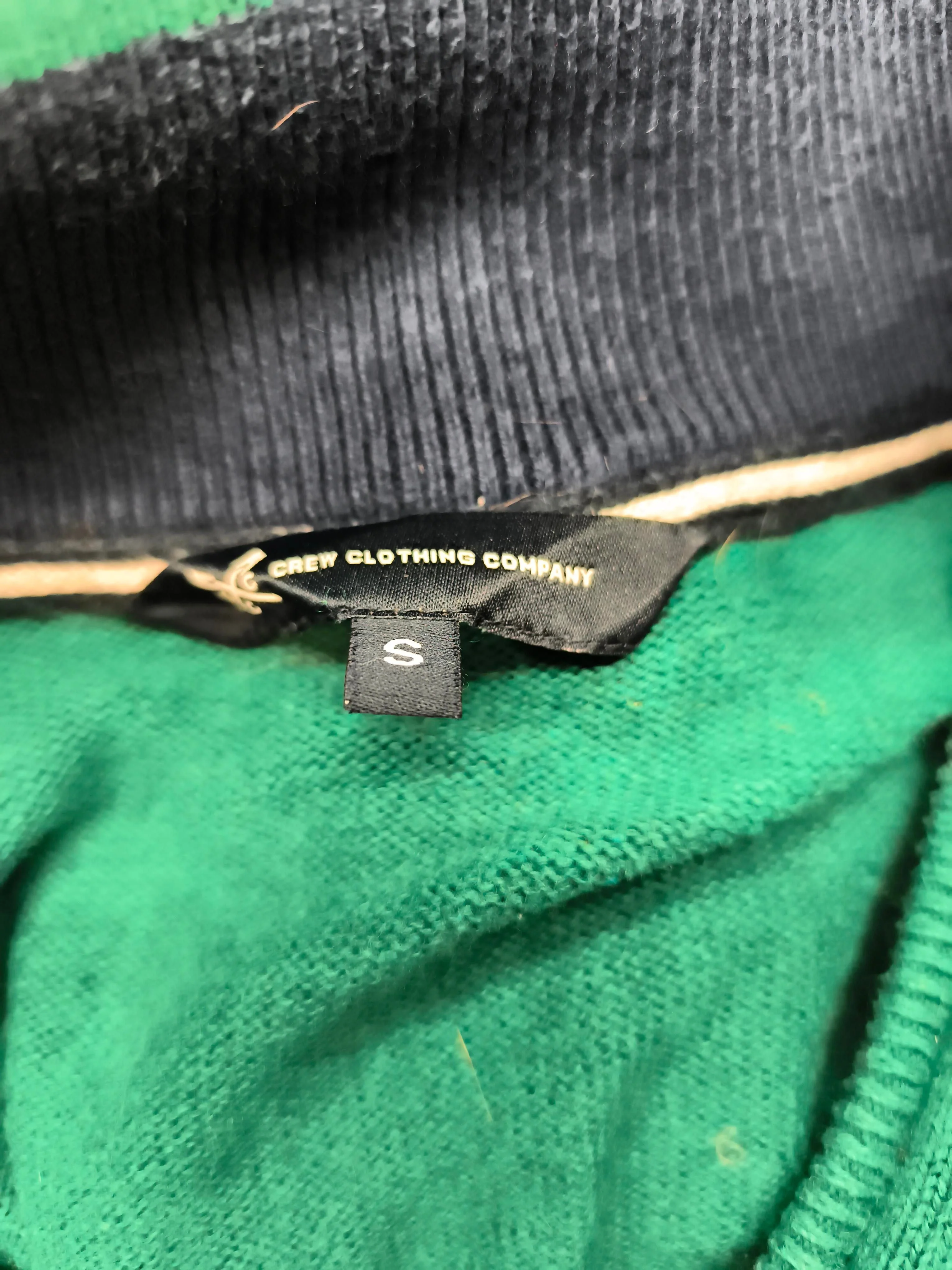 Crew Clothing Men's Jumper S Green Cotton with Cashmere Mock Neck Pullover - Image 5