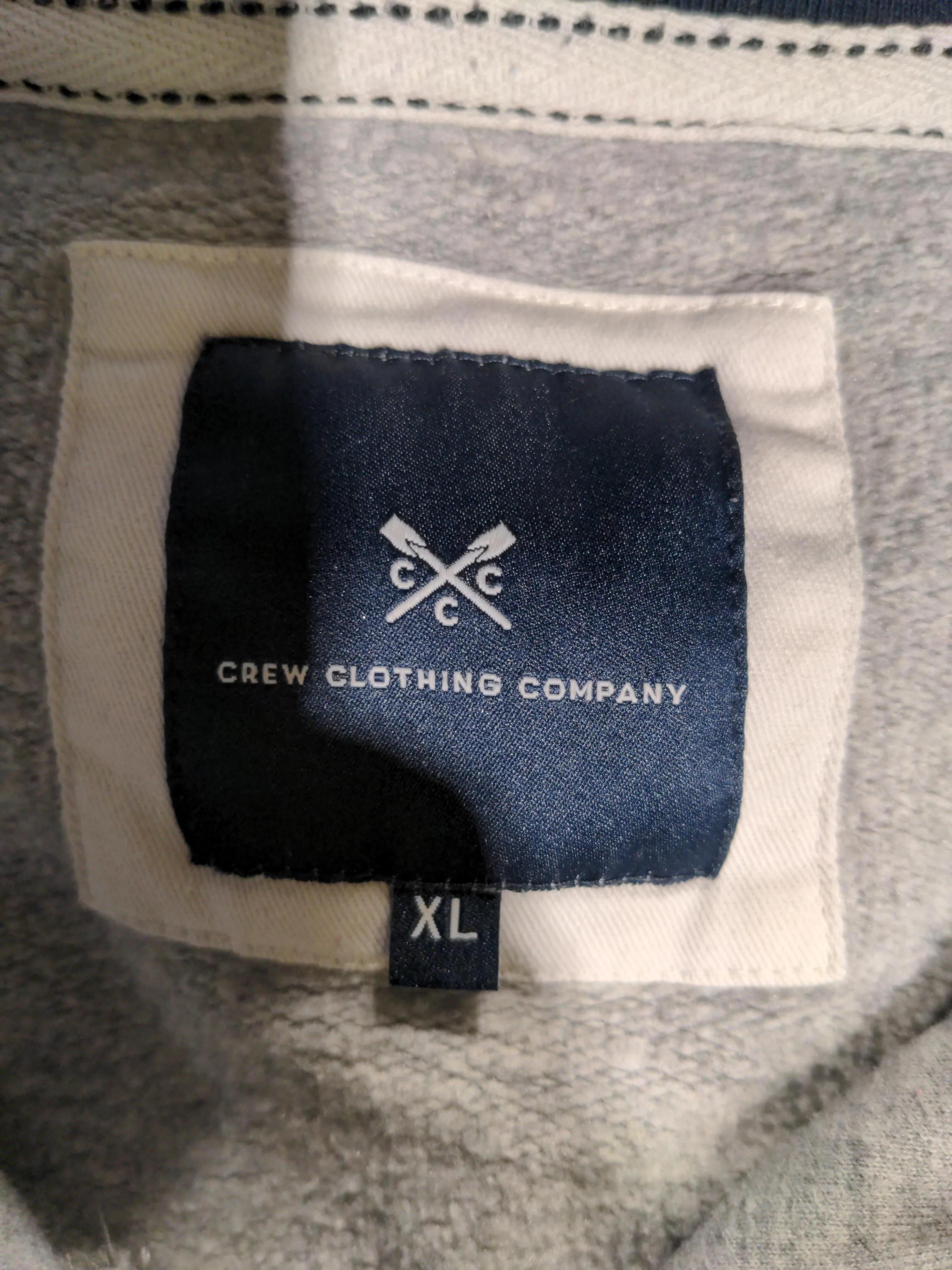 Crew Clothing Men's Jumper XL Grey Cotton with Polyester Mock Neck Pullover - Image 6