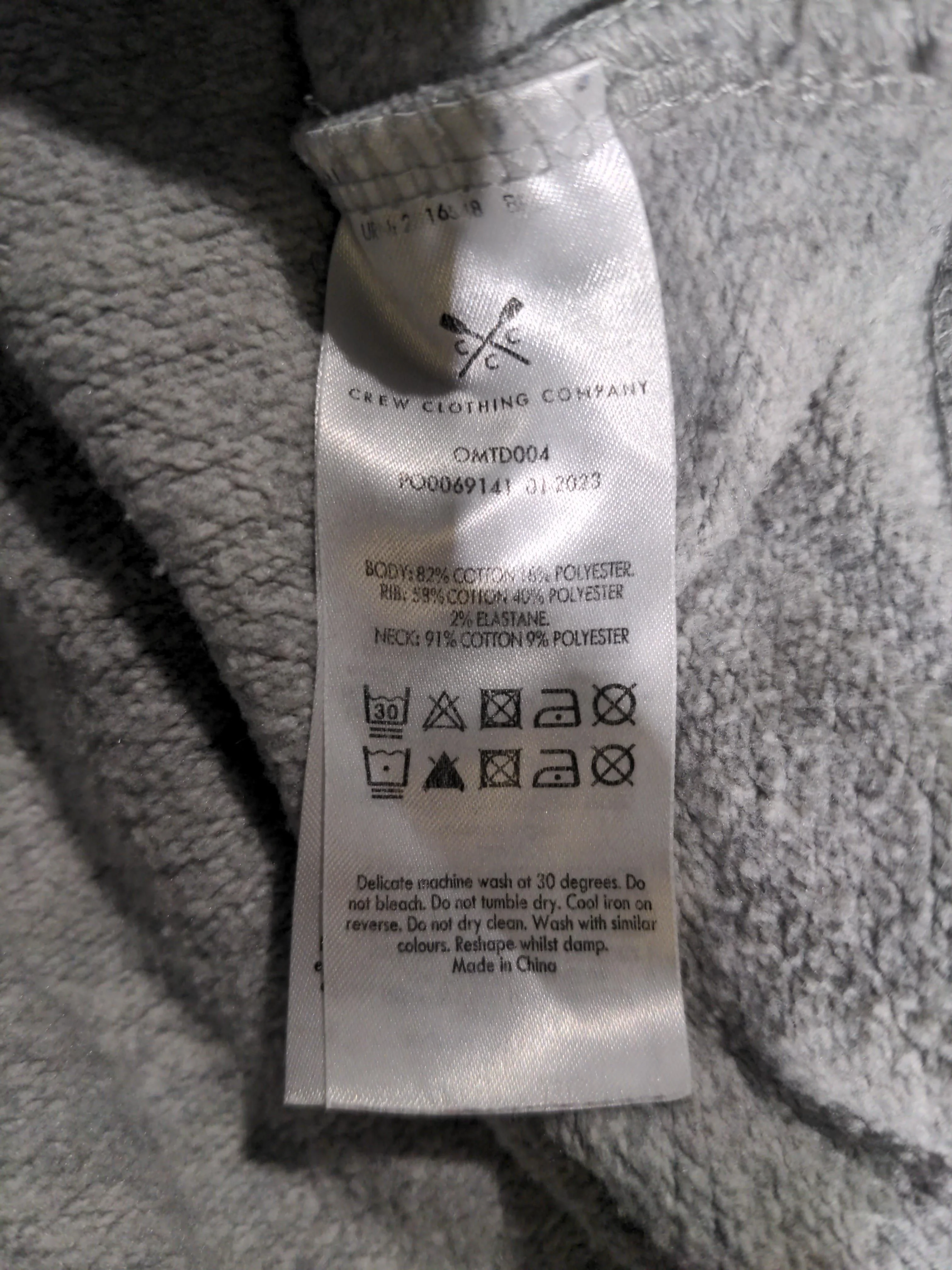 Crew Clothing Men's Jumper XL Grey Cotton with Polyester Mock Neck Pullover - Image 7
