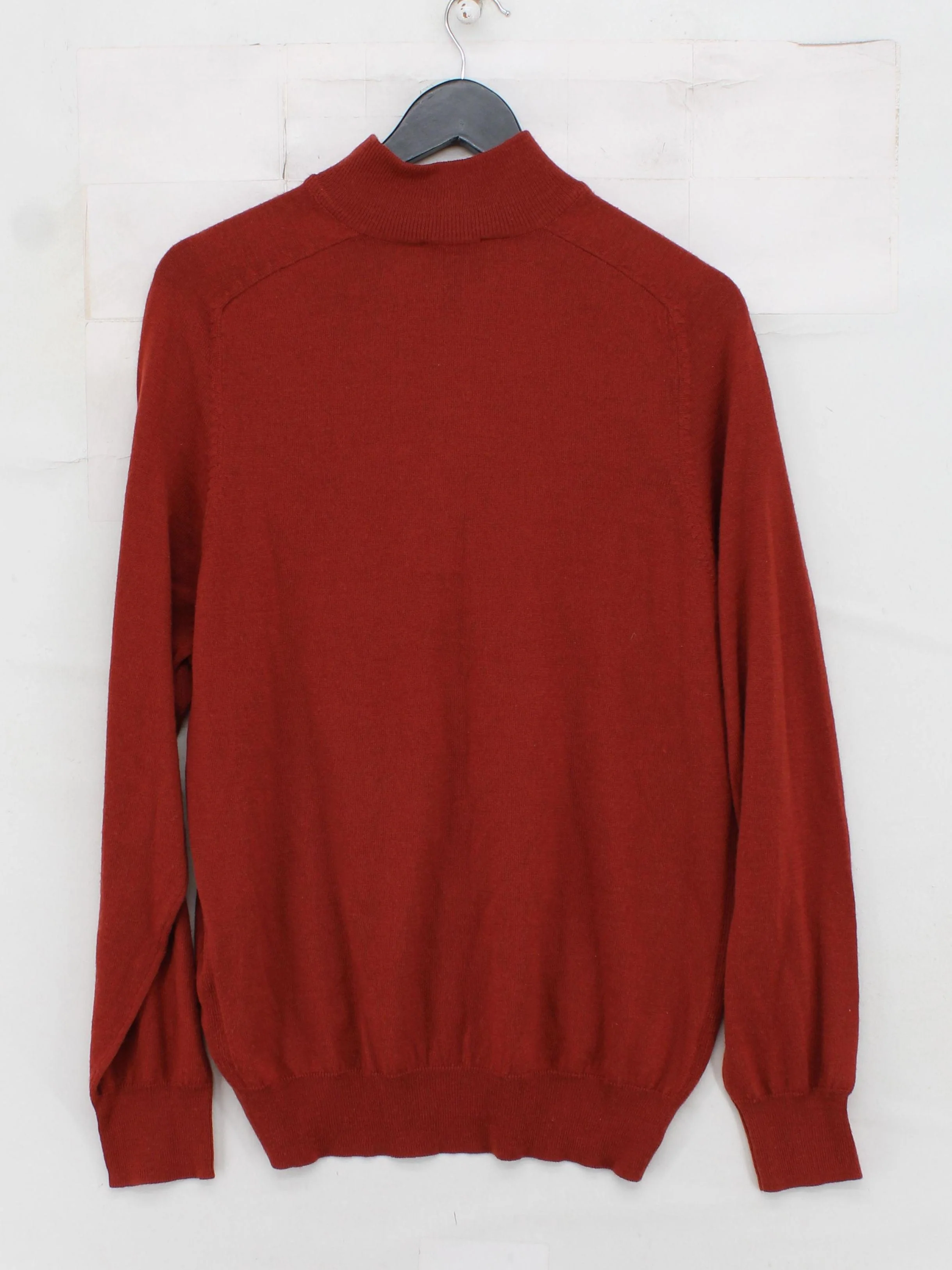 Crew Clothing Men's Jumper XL Red Wool with Acrylic Mock Neck Pullover - Image 2