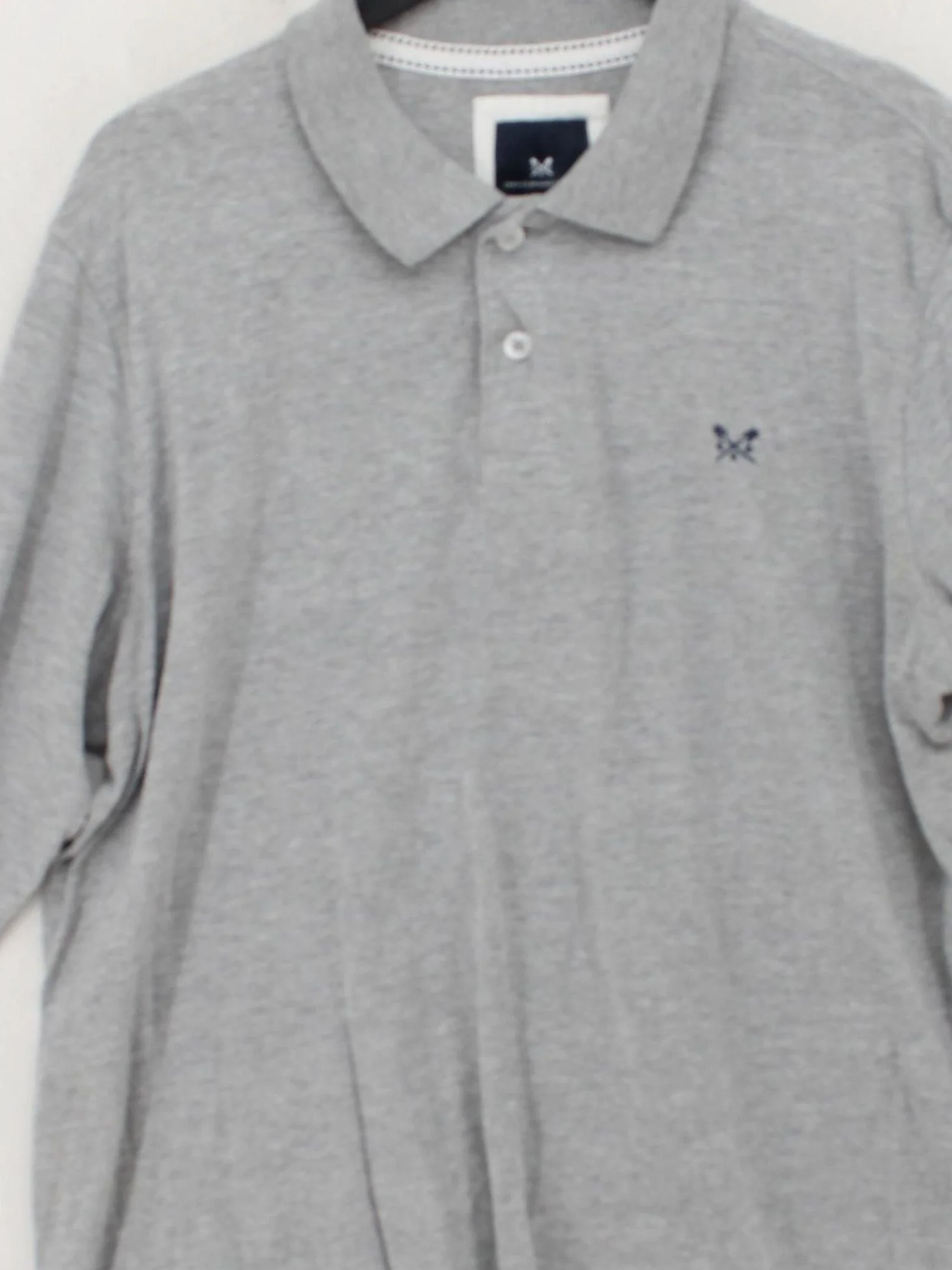 Crew Clothing Men's Polo L Grey 100% Cotton Basic - Image 3