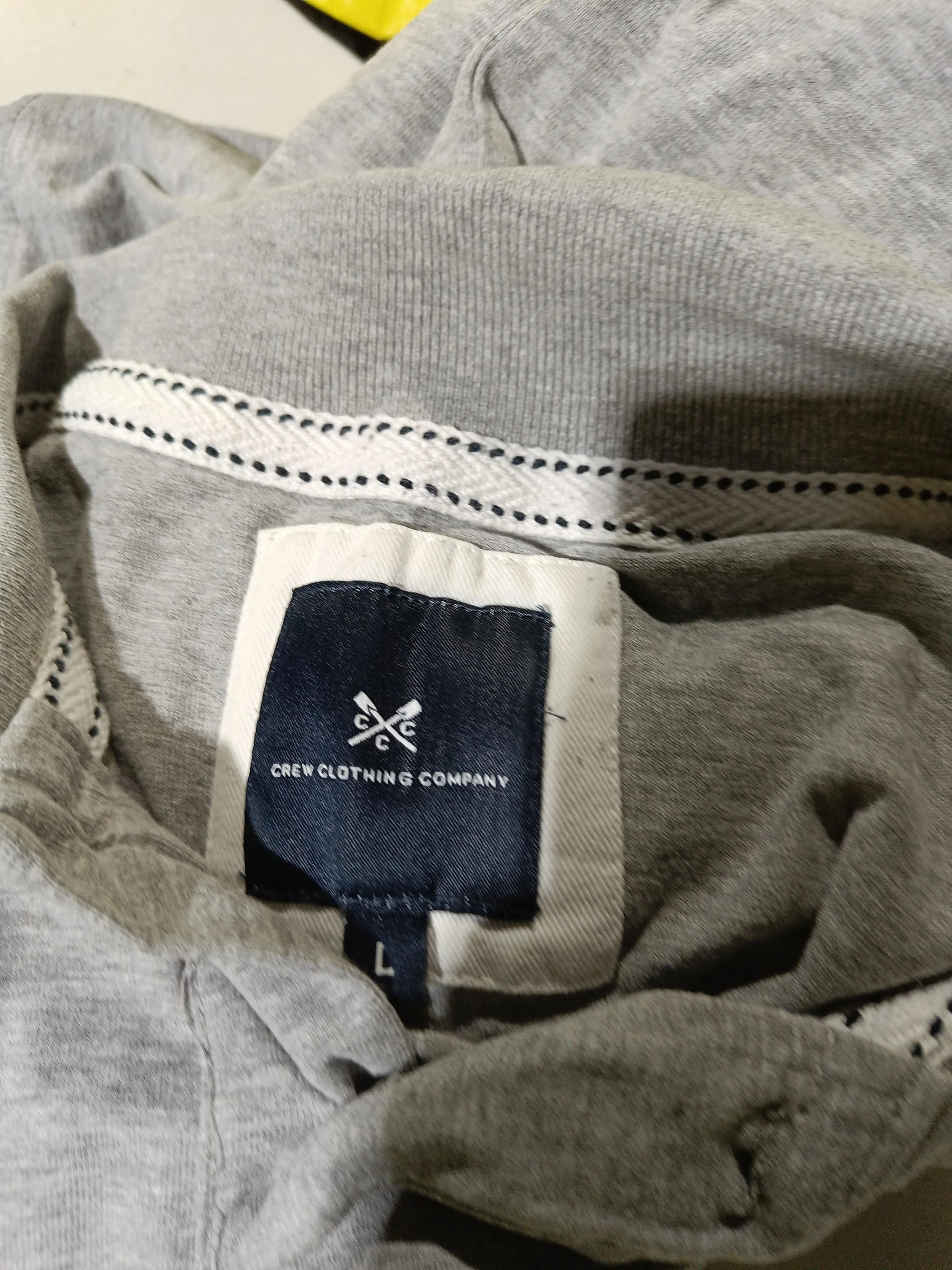 Crew Clothing Men's Polo L Grey 100% Cotton Basic - Image 6
