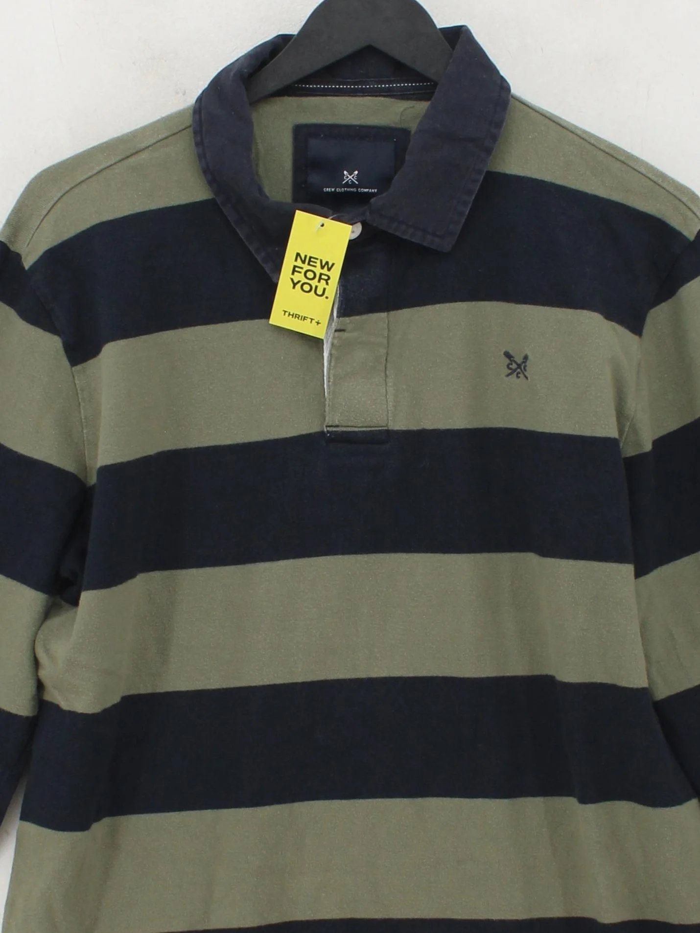 Crew Clothing Men's Polo M Blue Striped 100% Other Basic - Image 3