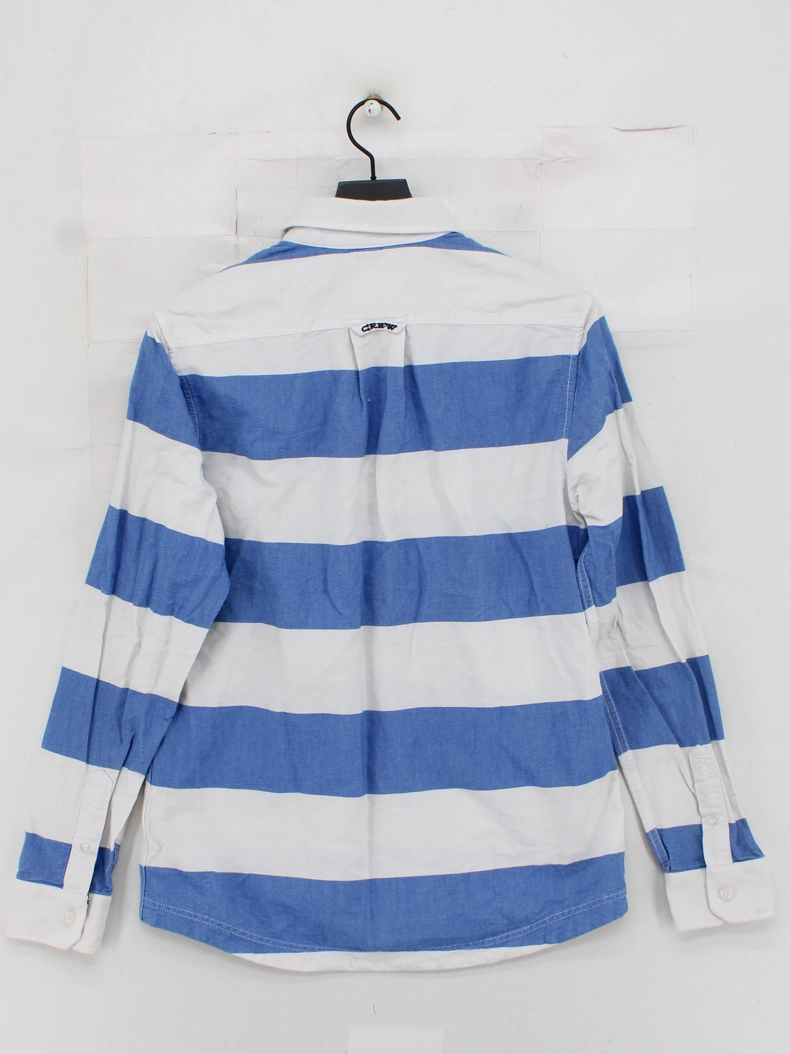 Crew Clothing Men's Polo S Blue Striped 100% Cotton Basic - Image 2