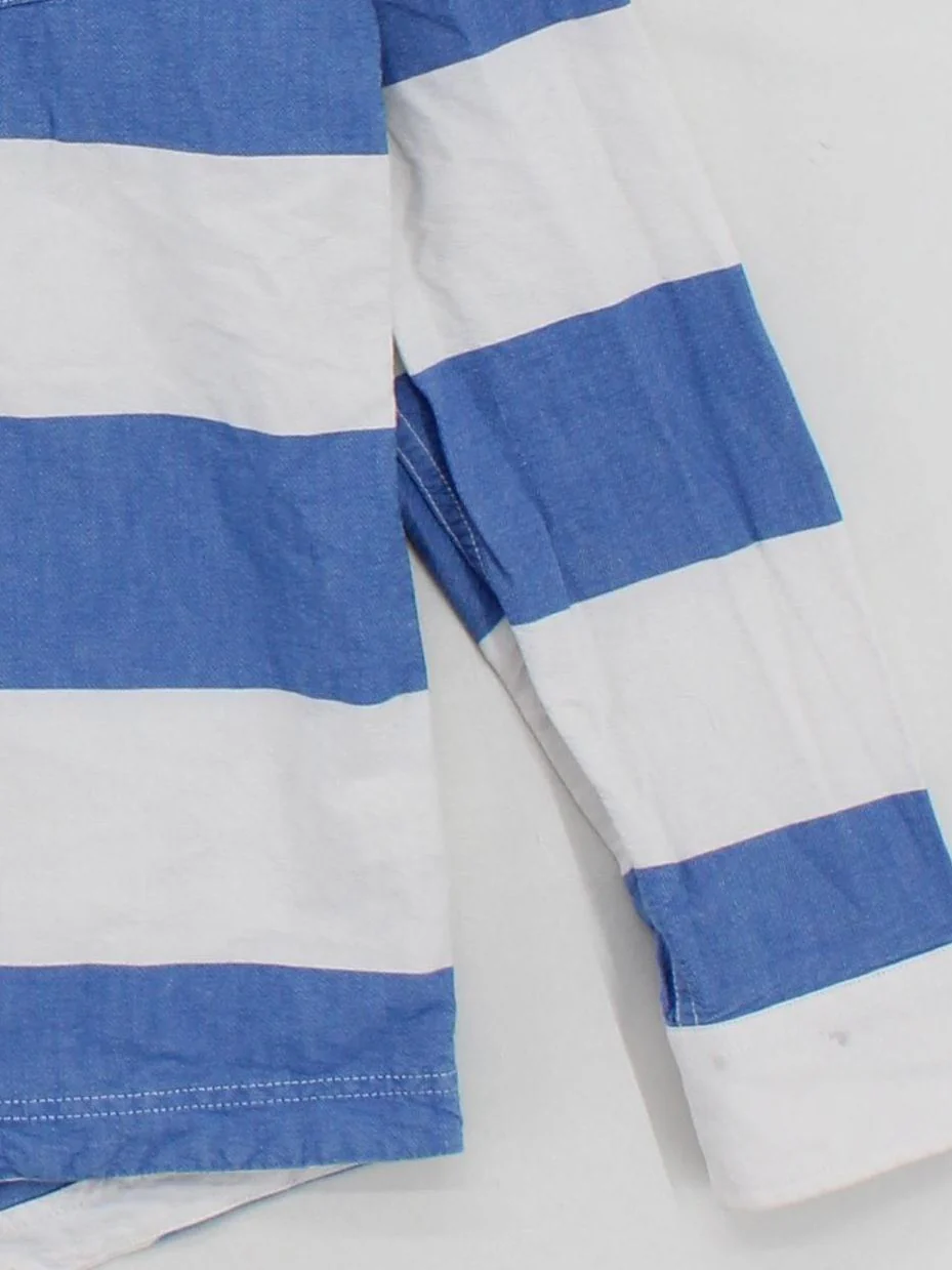 Crew Clothing Men's Polo S Blue Striped 100% Cotton Basic - Image 4