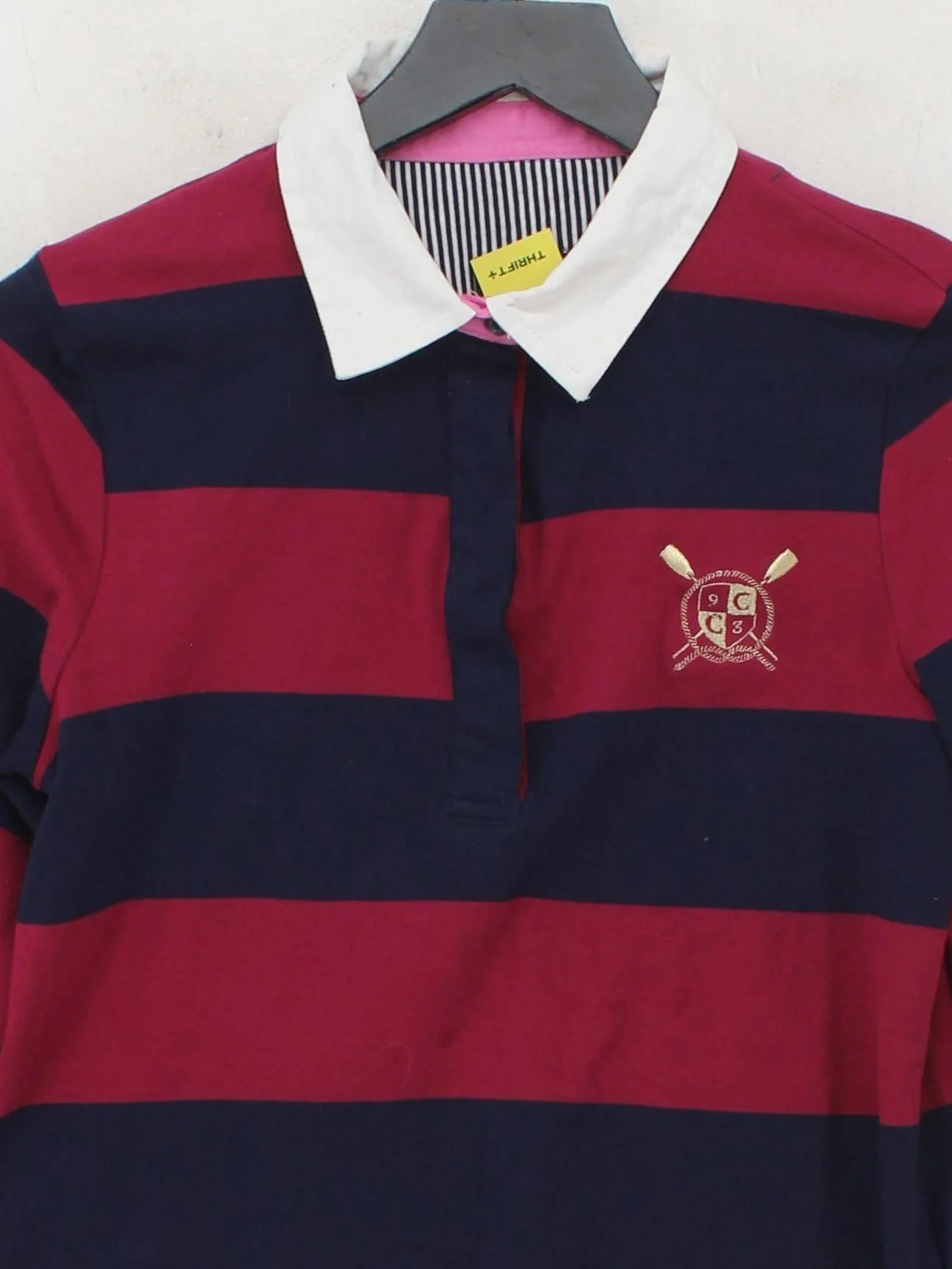 Crew Clothing Men's Polo S Red Striped 100% Cotton Basic - Image 3