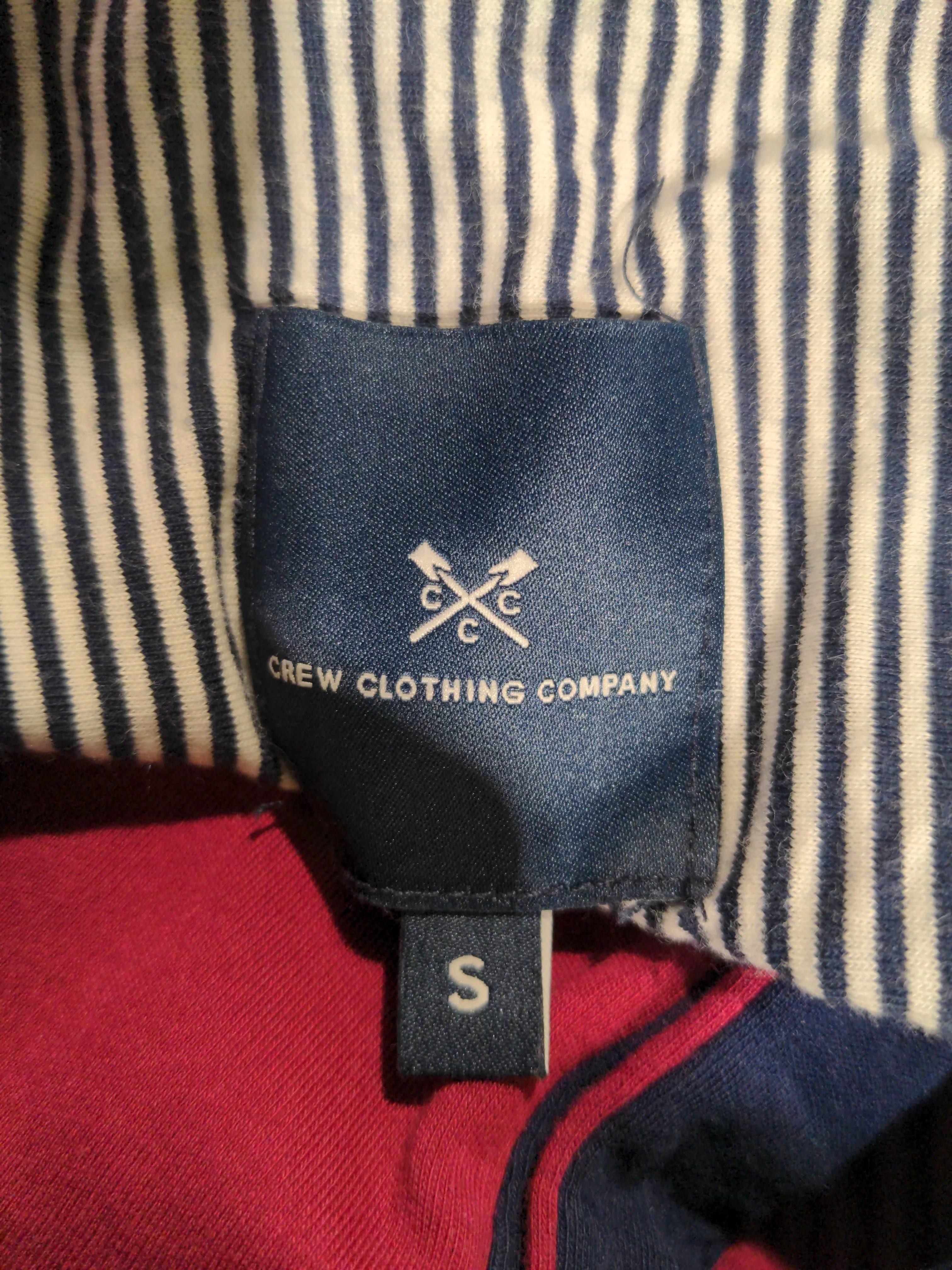 Crew Clothing Men's Polo S Red Striped 100% Cotton Basic - Image 6