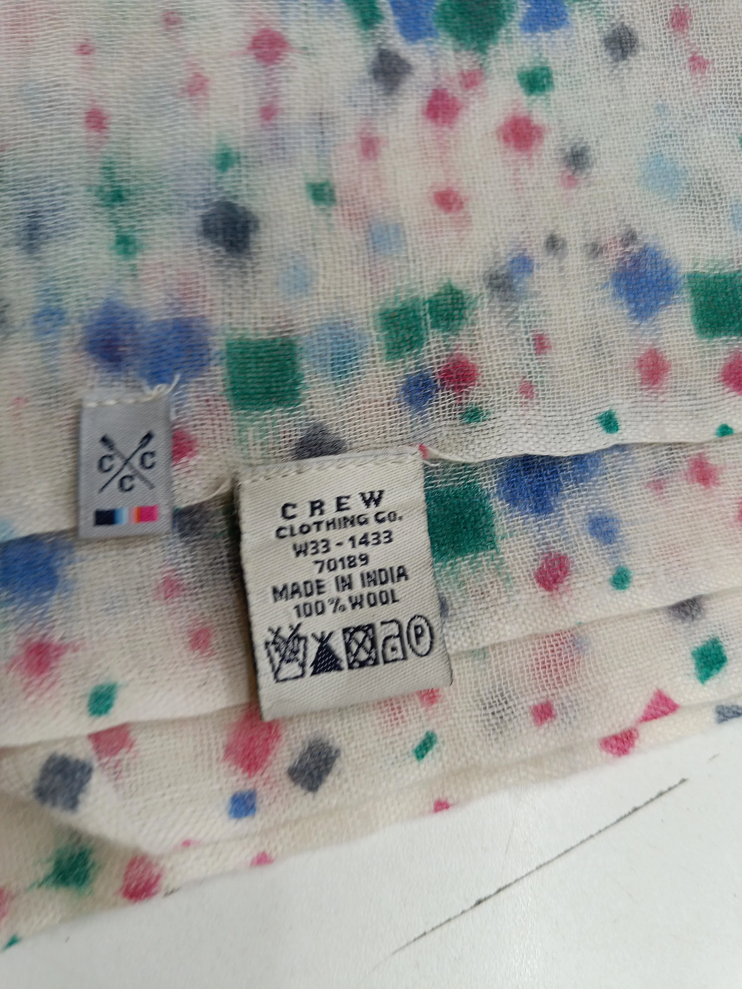Crew Clothing Men's Scarf Cream 100% Wool Scarf - Image 5