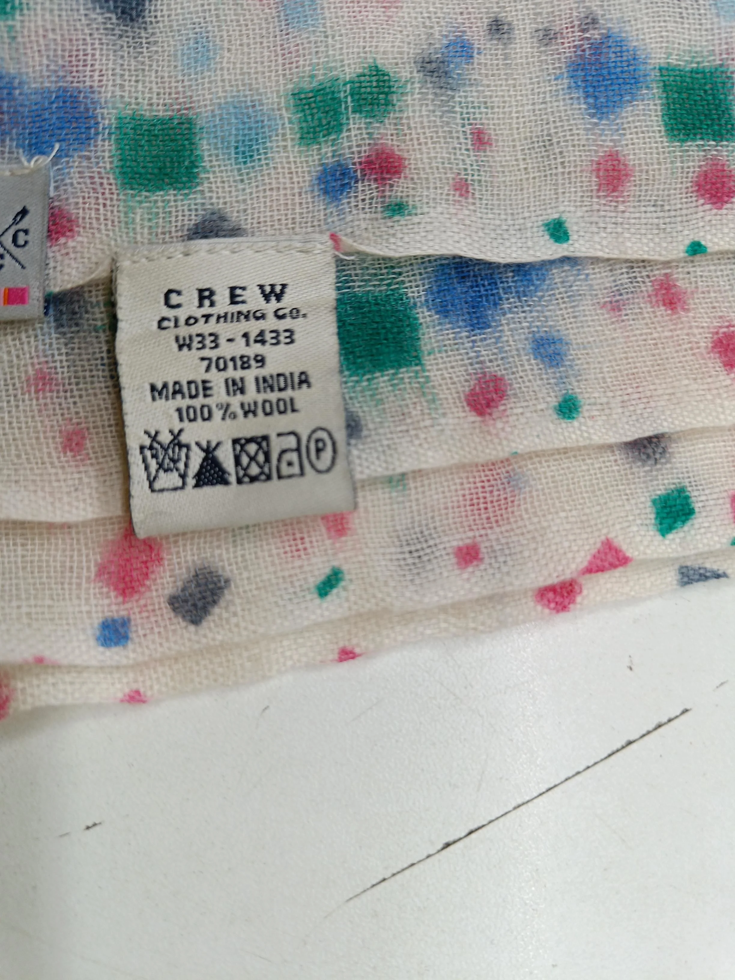Crew Clothing Men's Scarf Cream 100% Wool Scarf - Image 6