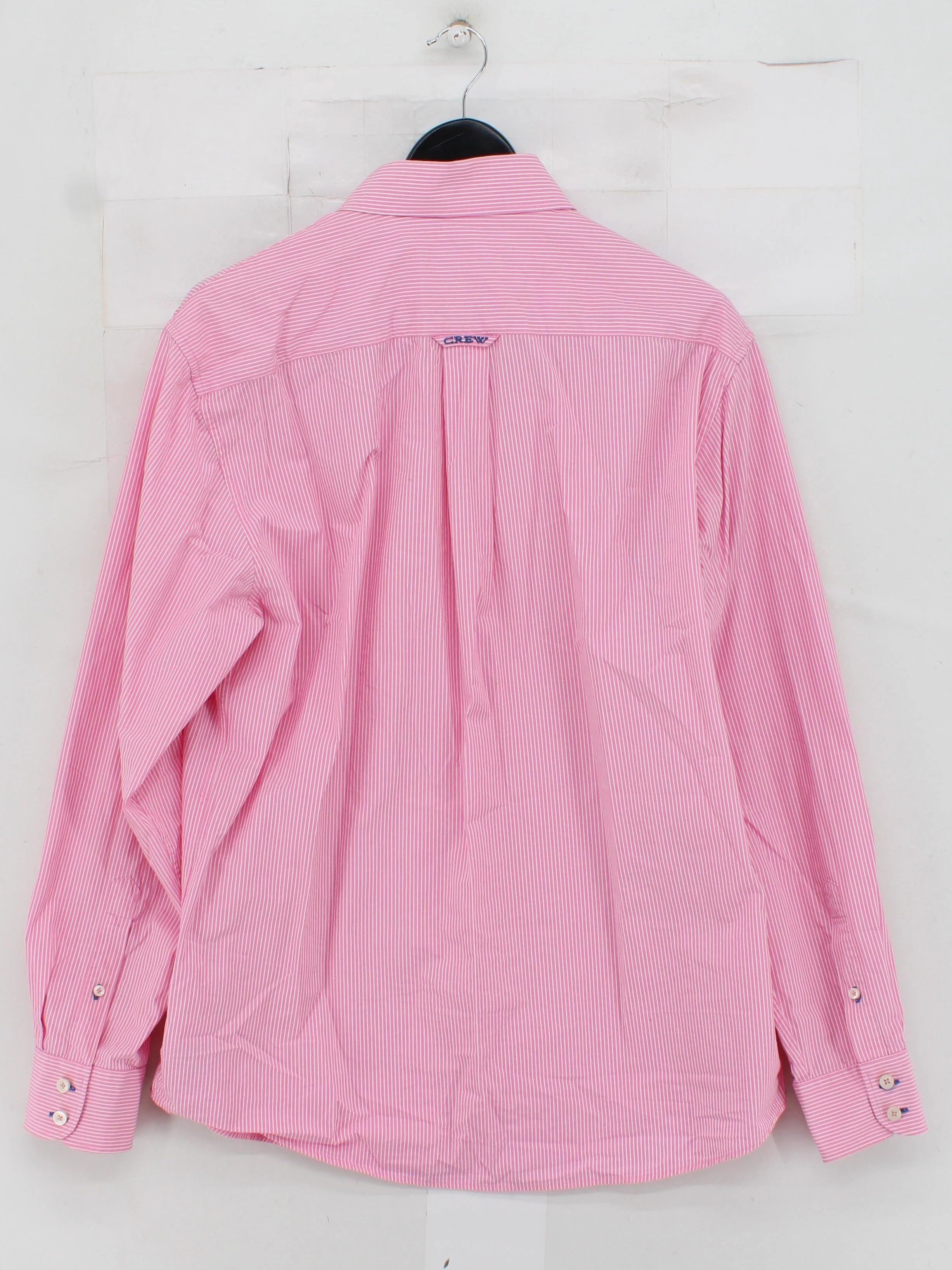 Crew Clothing Men's Shirt L Pink Striped 100% Cotton Basic - Image 2