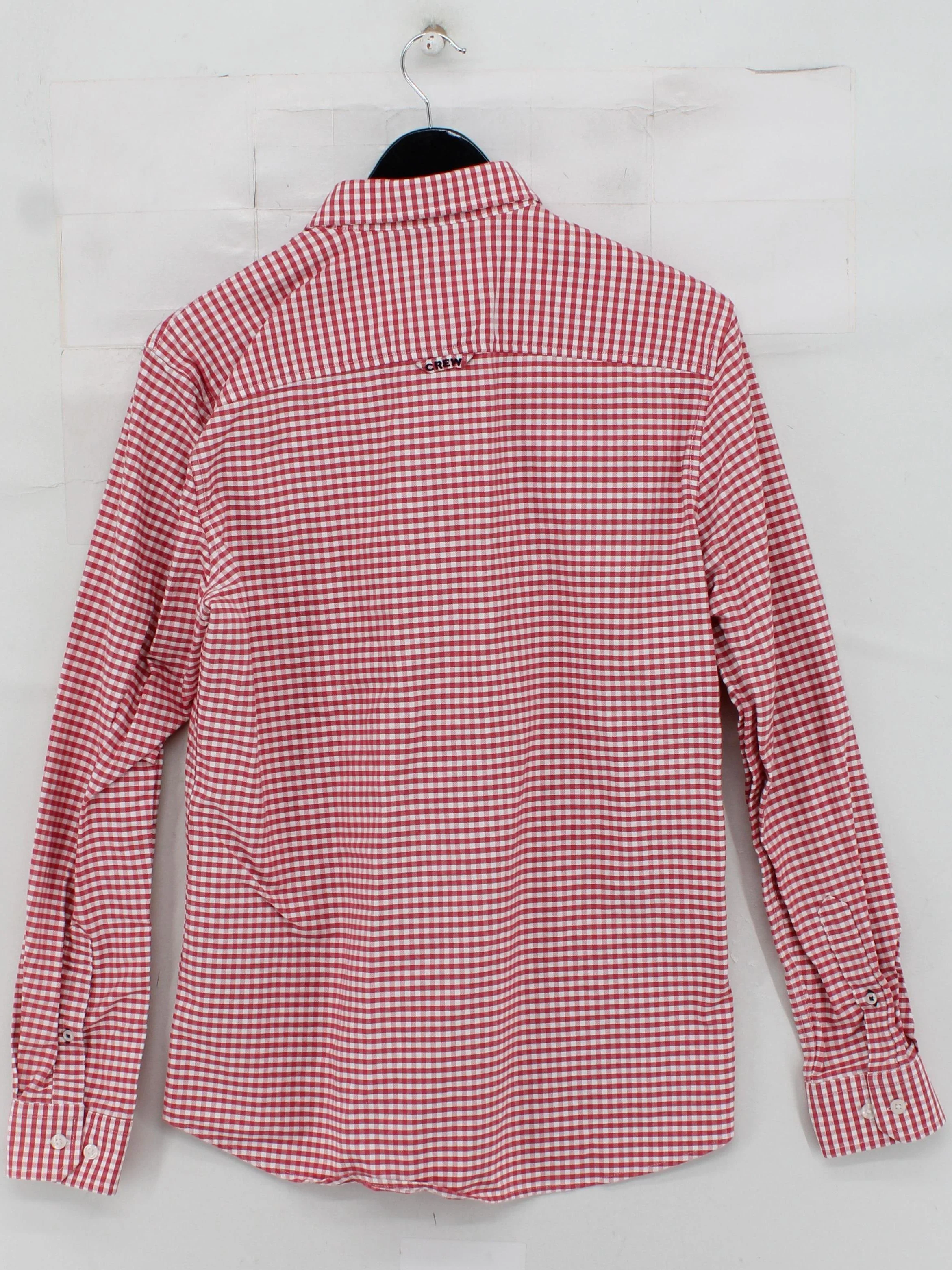 Crew Clothing Men's Shirt M Red Checkered 100% Cotton Basic - Image 2