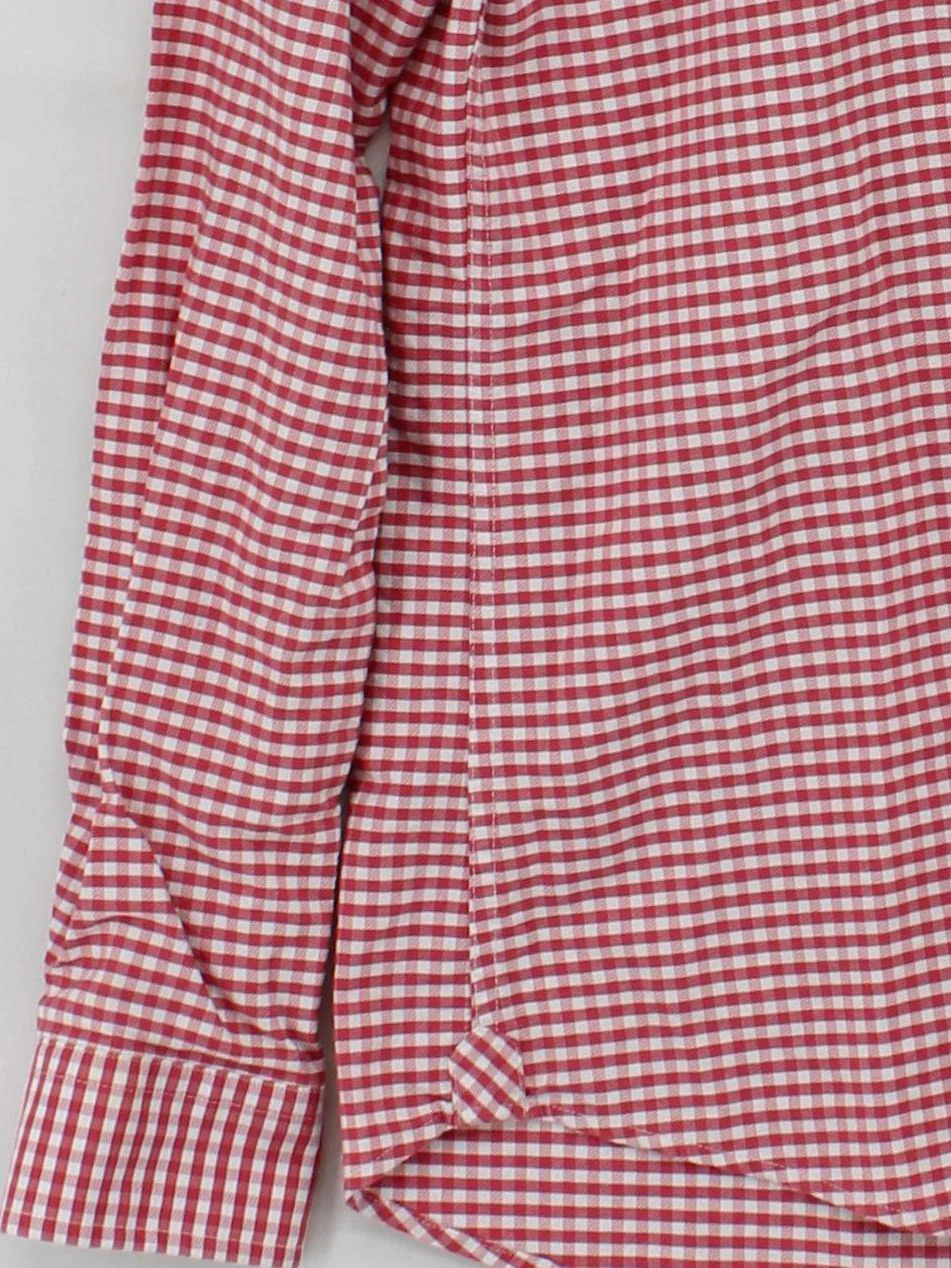 Crew Clothing Men's Shirt M Red Checkered 100% Cotton Basic - Image 4