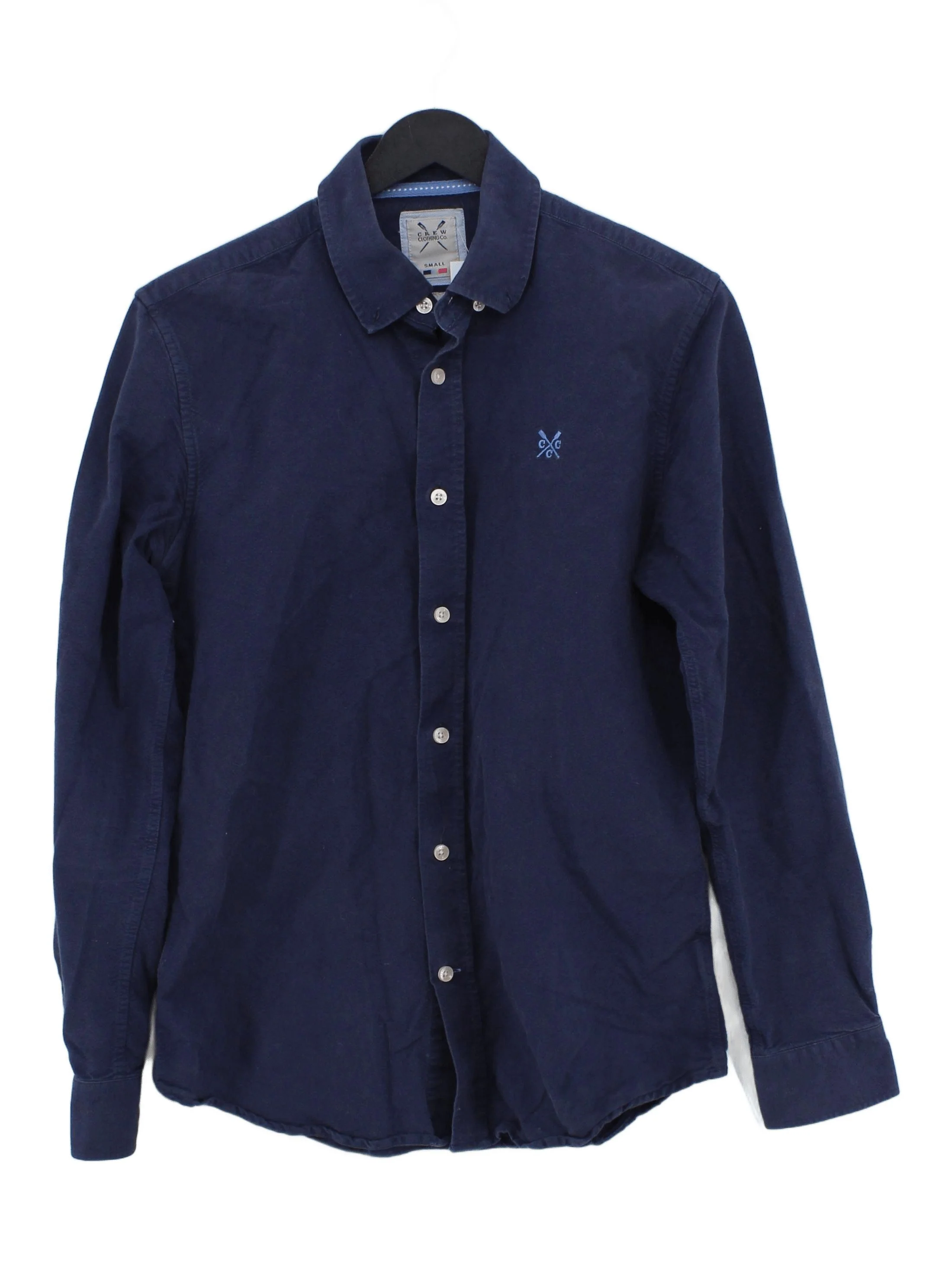 Crew Clothing Men's Shirt S Blue 100% Cotton Basic