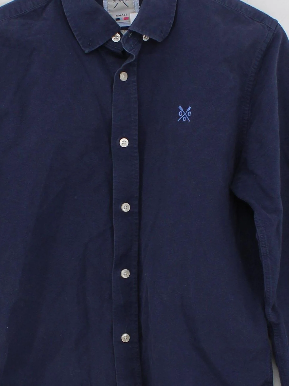 Crew Clothing Men's Shirt S Blue 100% Cotton Basic - Image 3