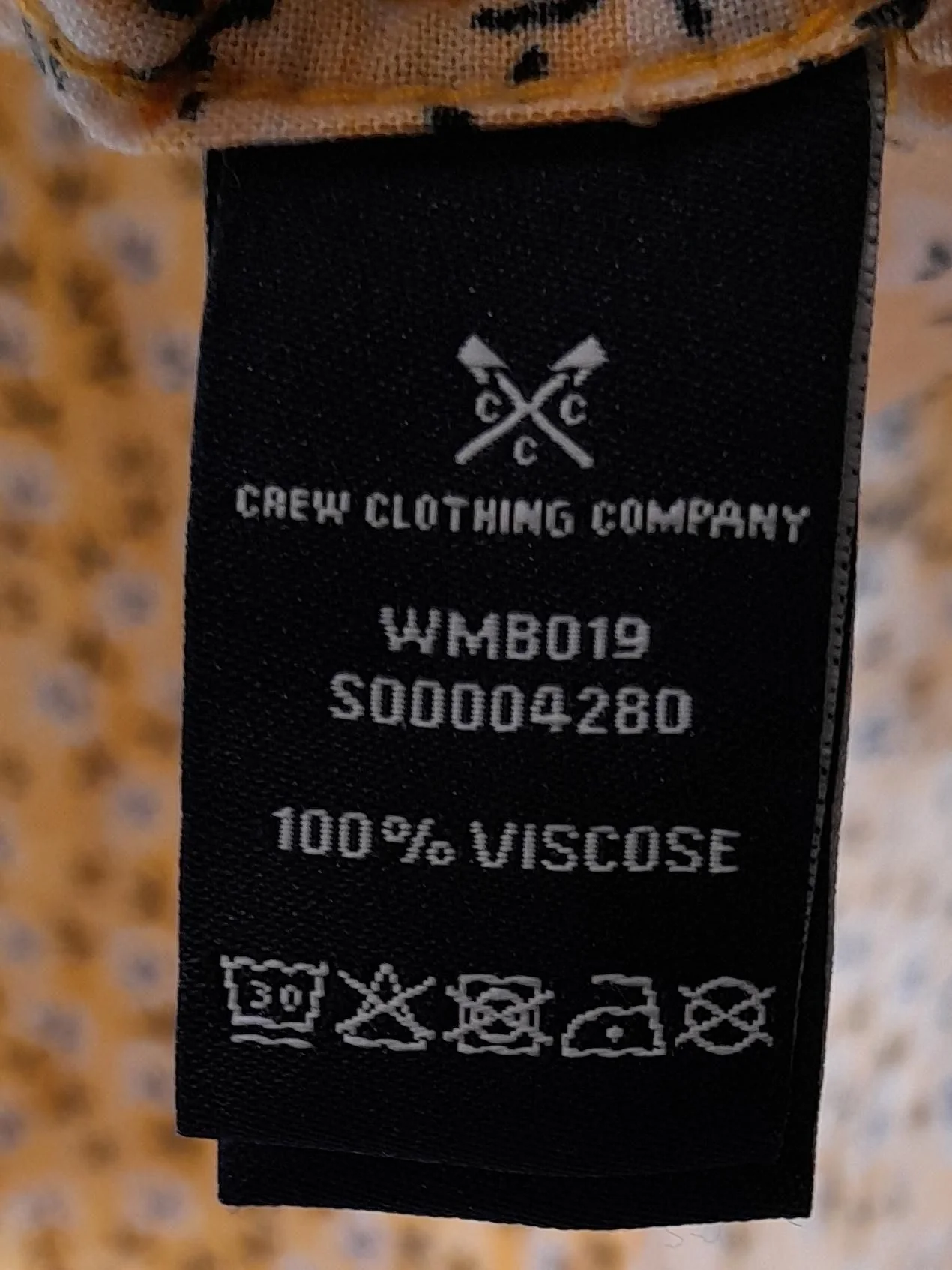 Crew Clothing Men's Shirt S Yellow Floral 100% Viscose Basic - Image 6