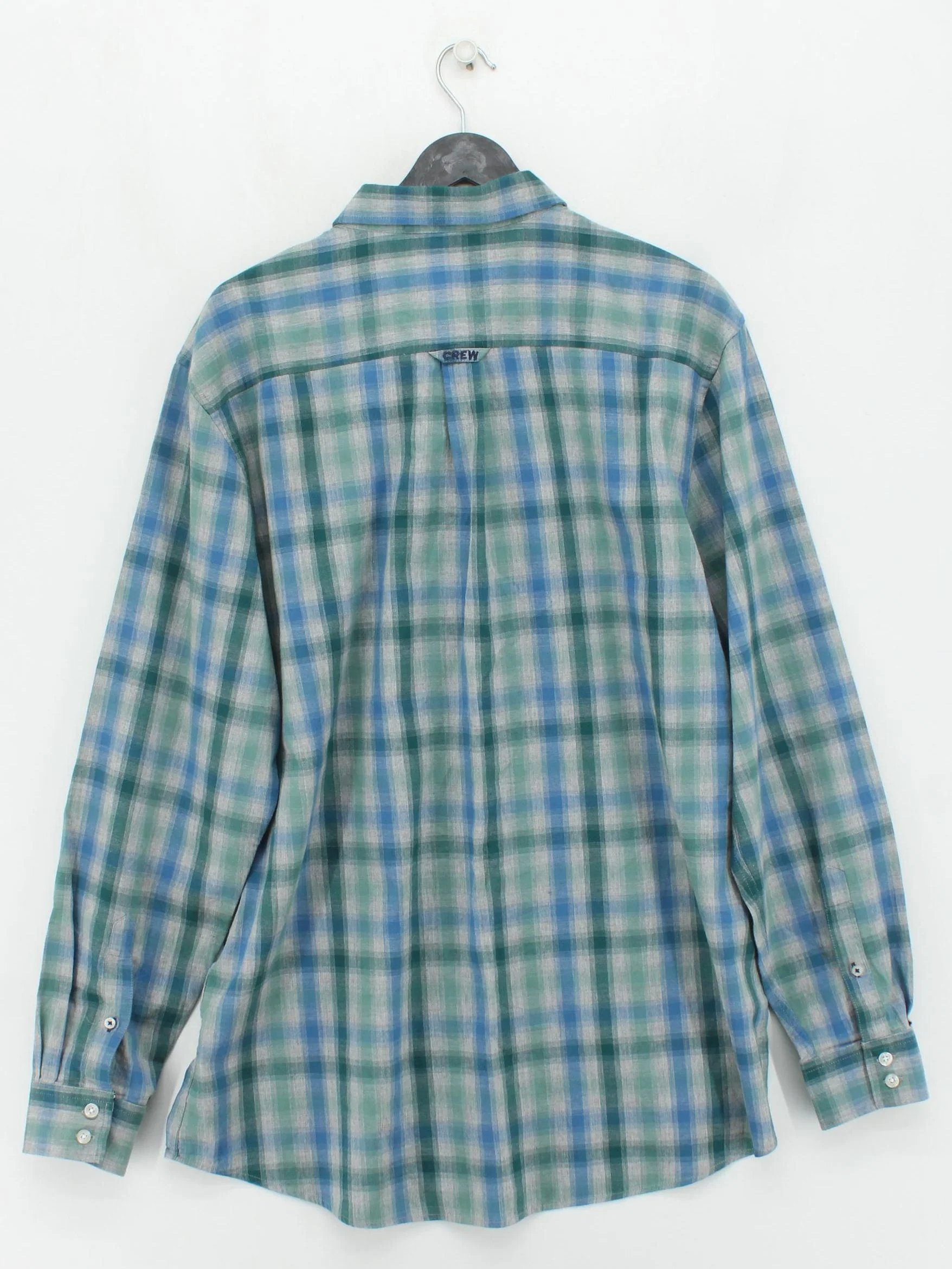Crew Clothing Men's Shirt XL Blue Checkered 100% Cotton Basic - Image 2