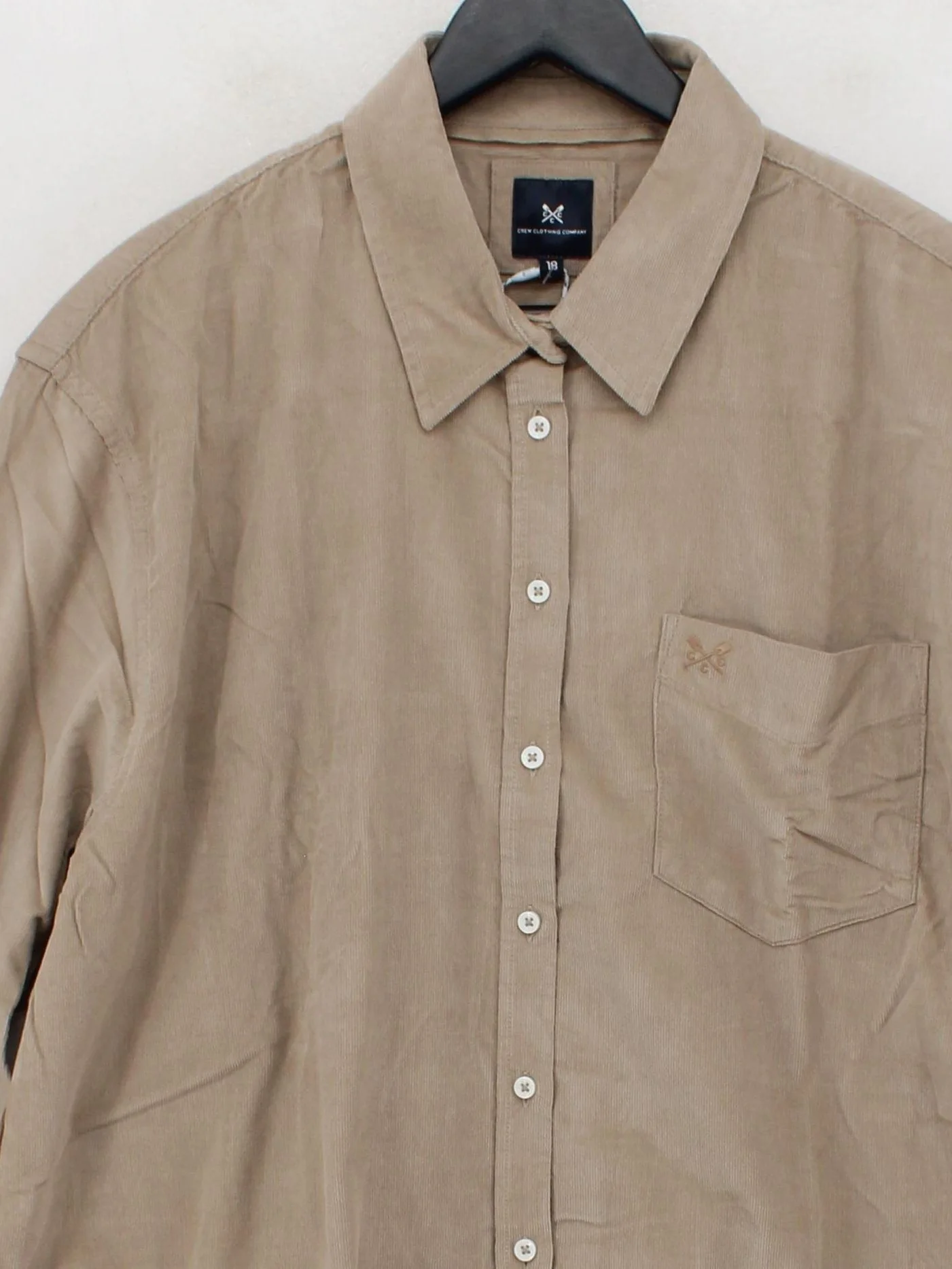 Crew Clothing Men's Shirt XXL Tan 100% Cotton Basic New with tags - Image 3