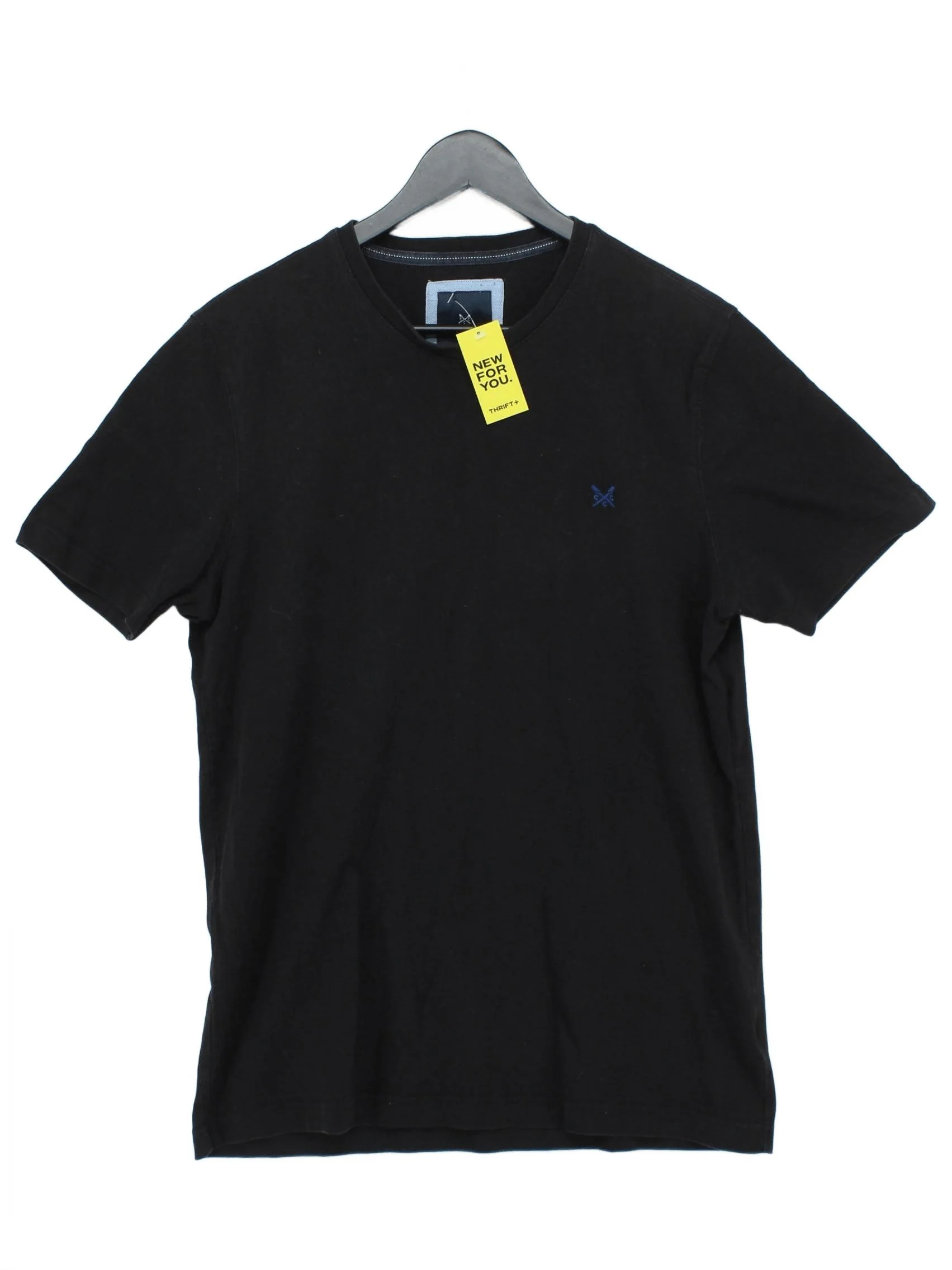 Crew Clothing Men's T-Shirt L Black 100% Cotton Basic