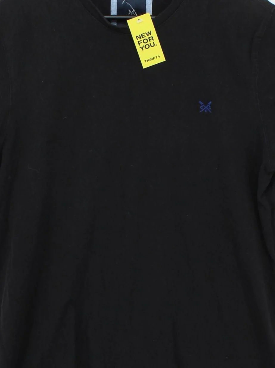 Crew Clothing Men's T-Shirt L Black 100% Cotton Basic - Image 3