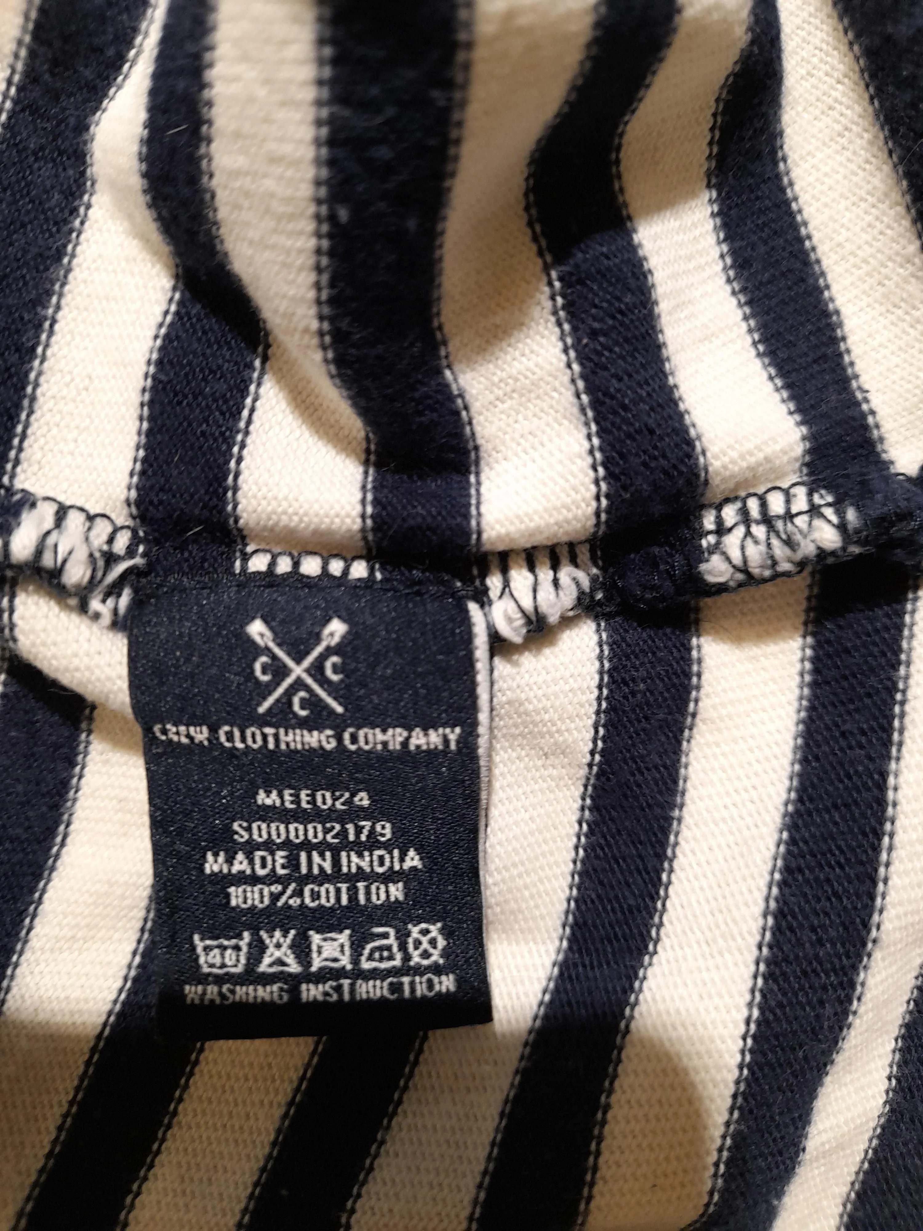 Crew Clothing Men's T-Shirt S Multi Striped 100% Cotton Basic - Image 7