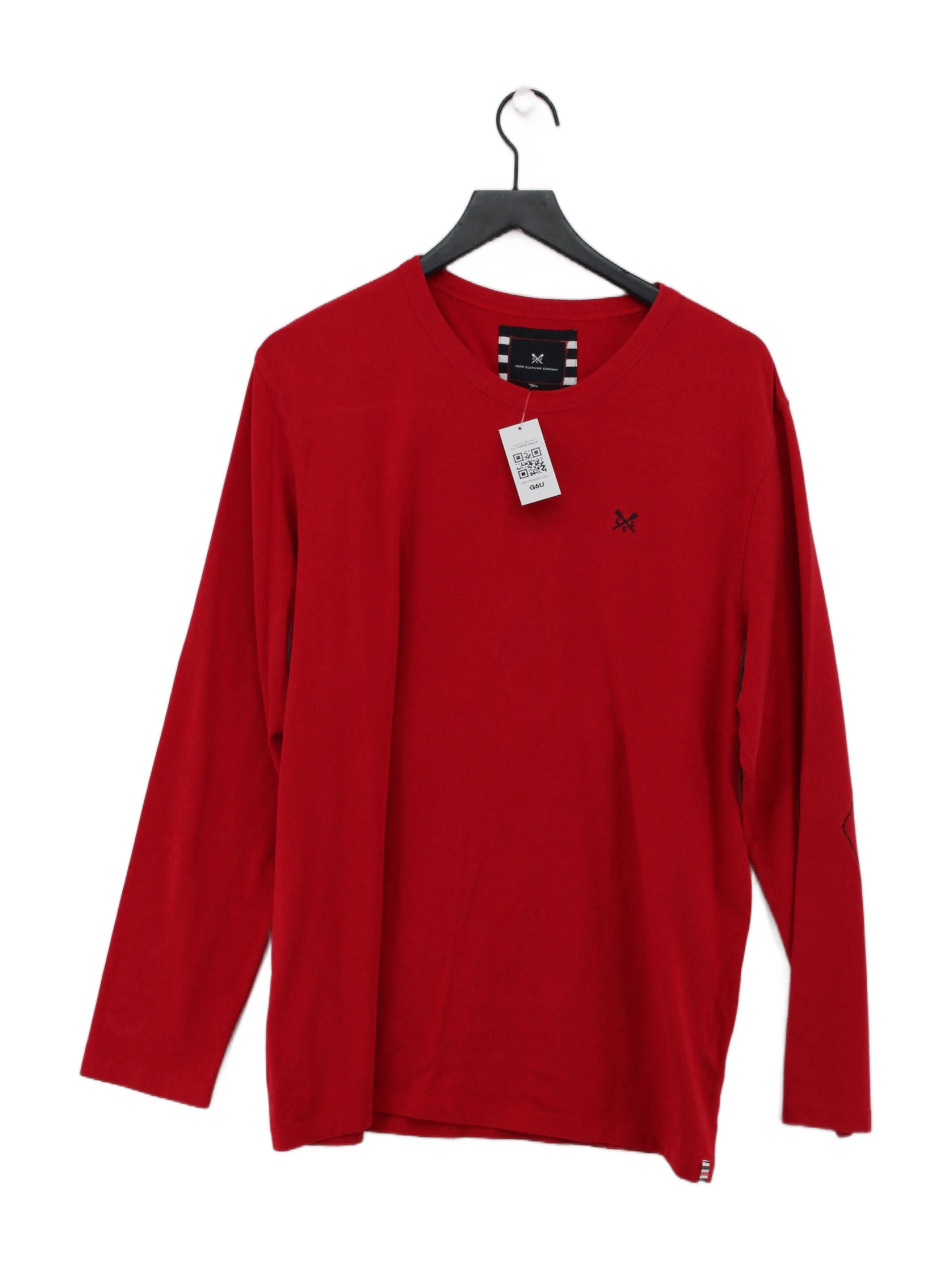 Crew Clothing Men's T-Shirt XXL Red Graphic Cotton with Elastane Basic
