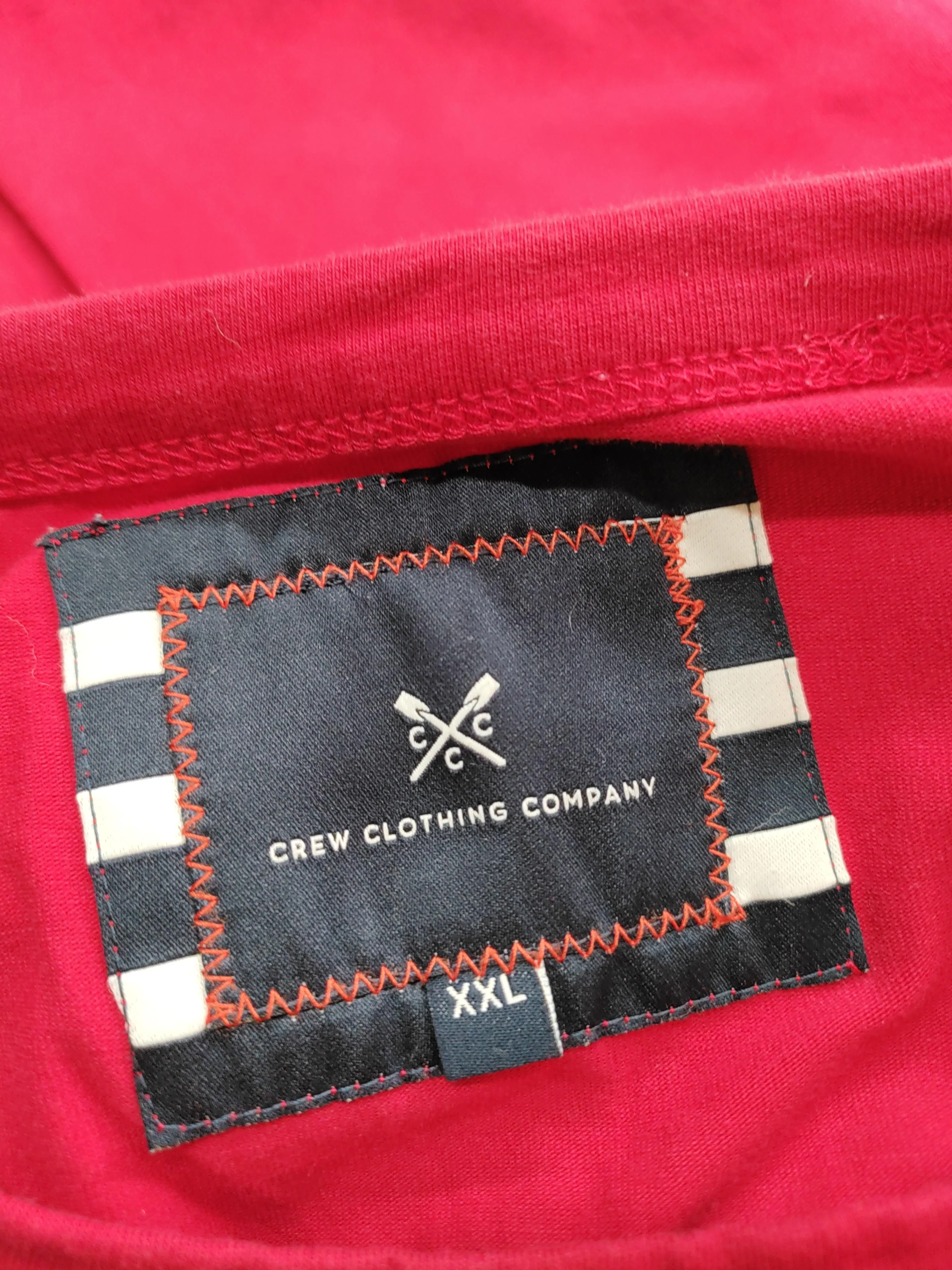 Crew Clothing Men's T-Shirt XXL Red Graphic Cotton with Elastane Basic - Image 5