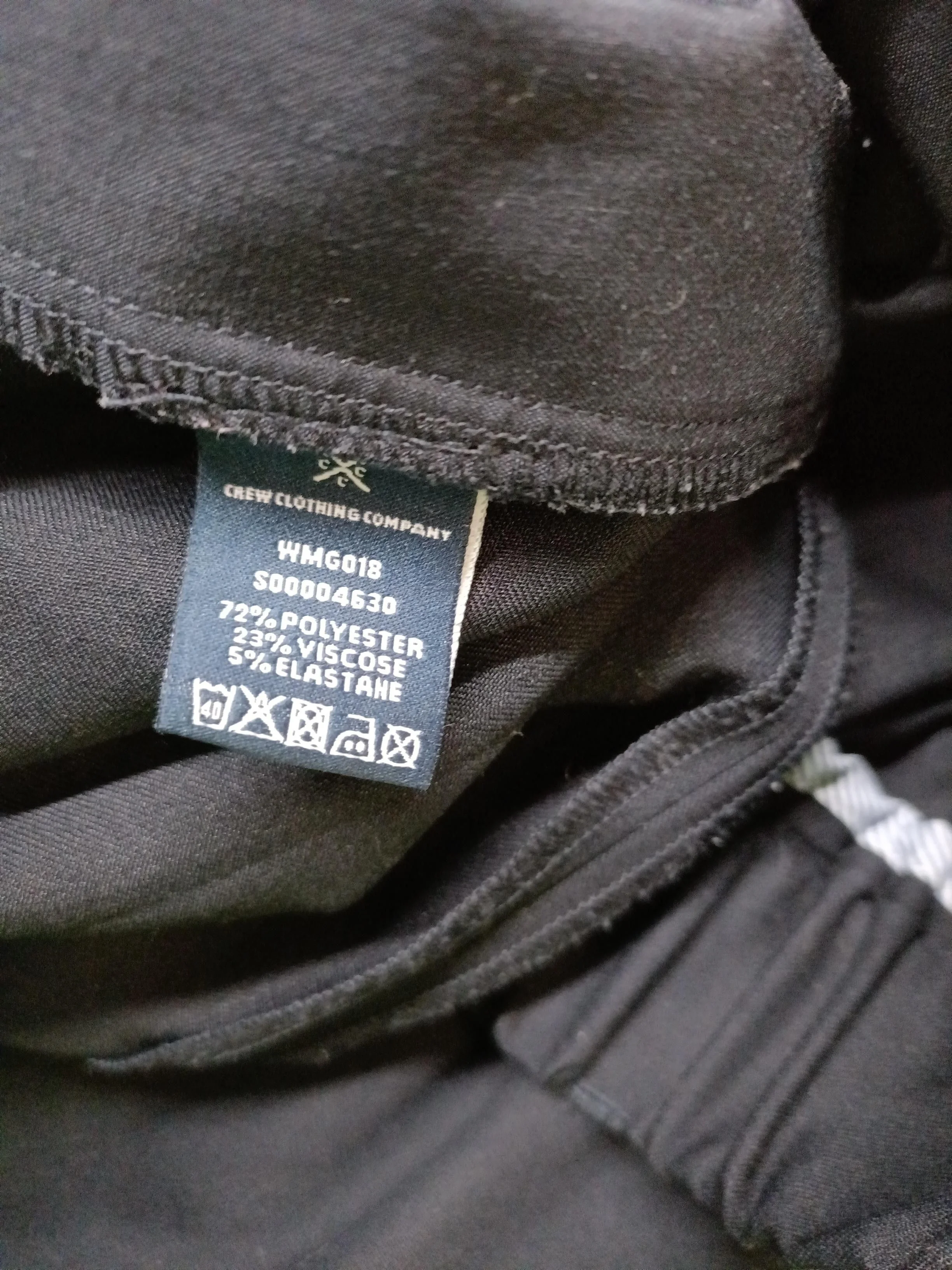 Crew Clothing Men's Trousers W 12 in Black Polyester - Image 6