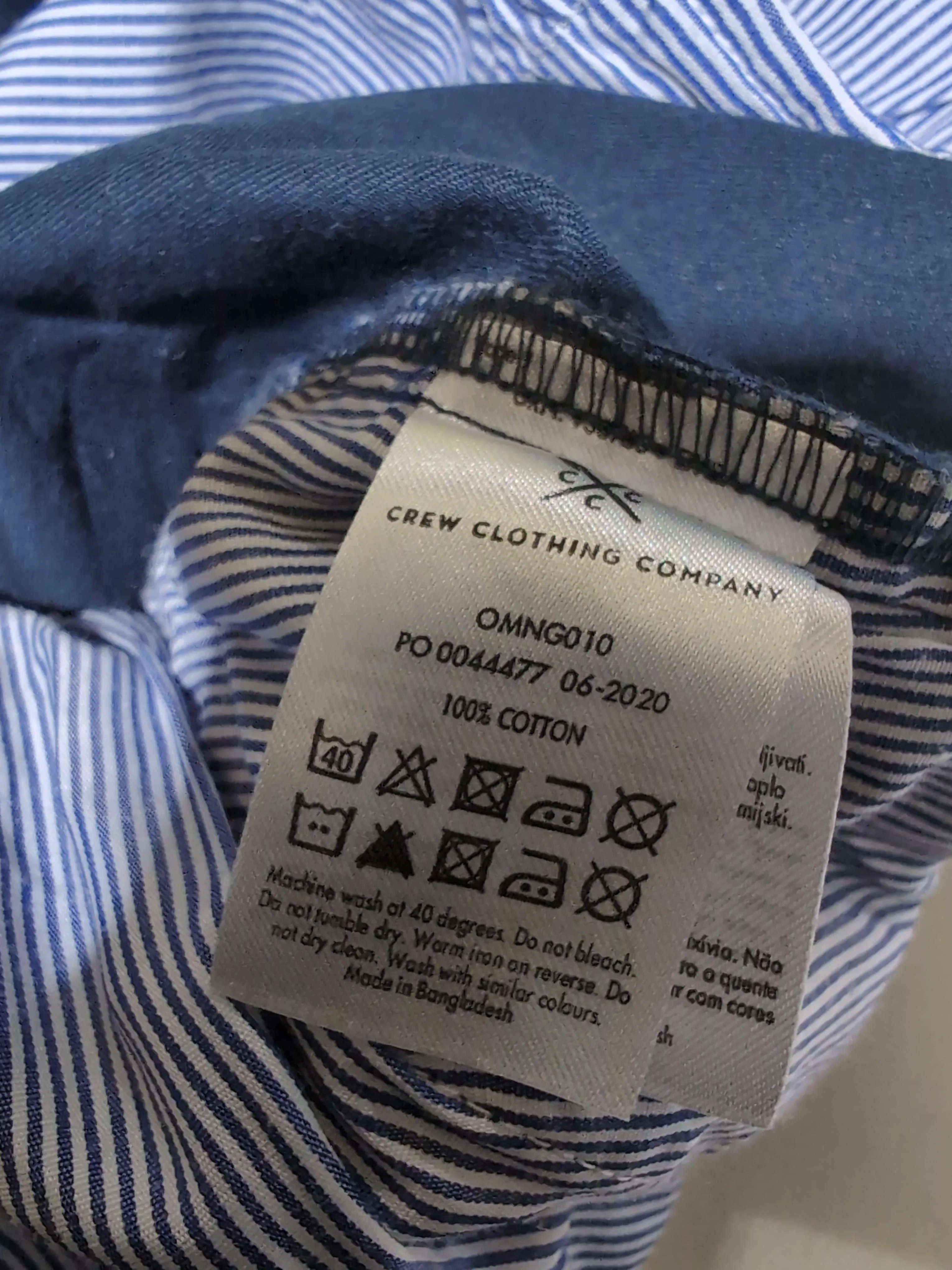 Crew Clothing Men's Trousers W 30 in Blue 100% Cotton Straight Chino - Image 6