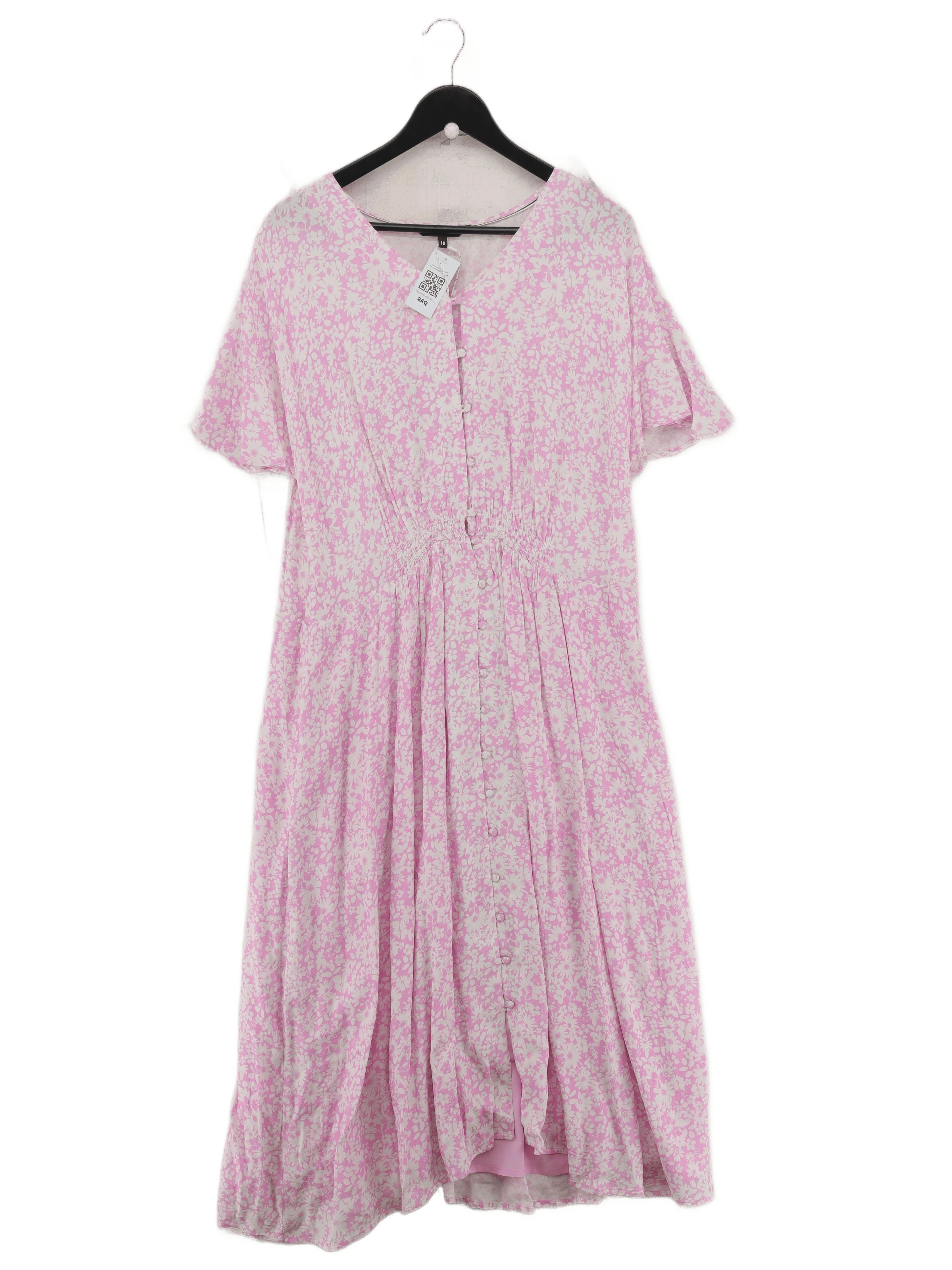 Crew Clothing Shirt Midi Dress UK18 in Pink
