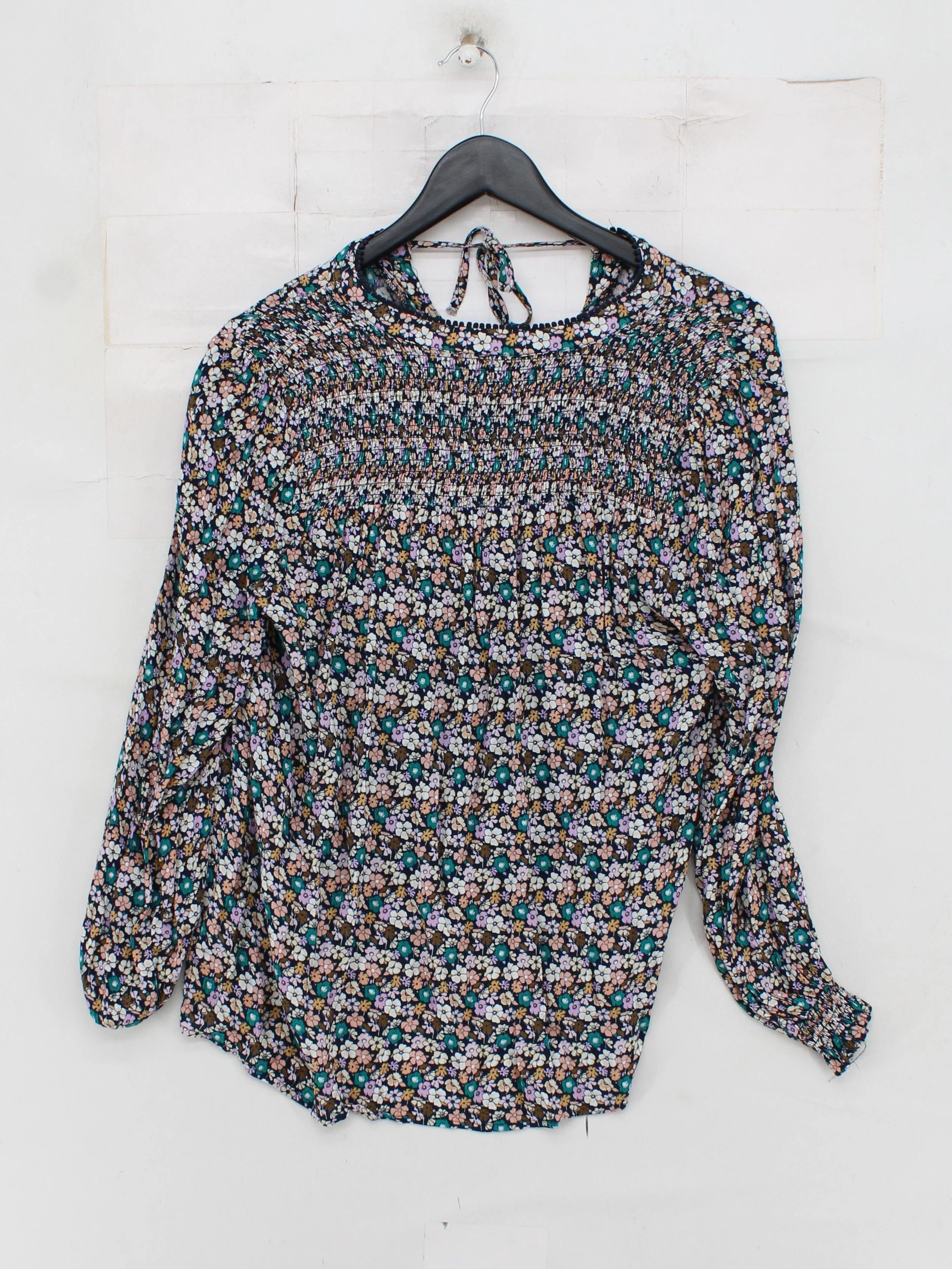 Crew Clothing Women's Blouse UK 12 Multi Viscose with Cotton Basic - Image 2